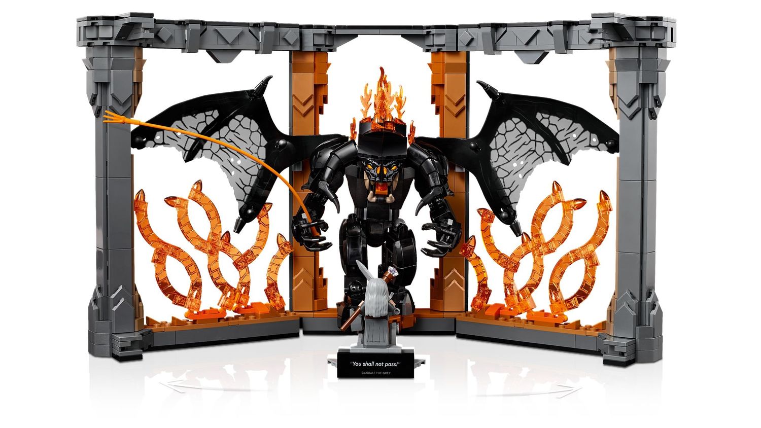 LEGO® LEGO LEGO® Icons 10367 - Der Herr der Ringe: Balrog™ Bücherstütze (1201 Teile)