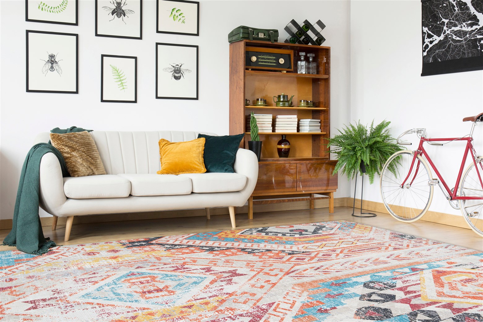 Teppich Indiana 225 Multi / Orange 80cm x 150cm