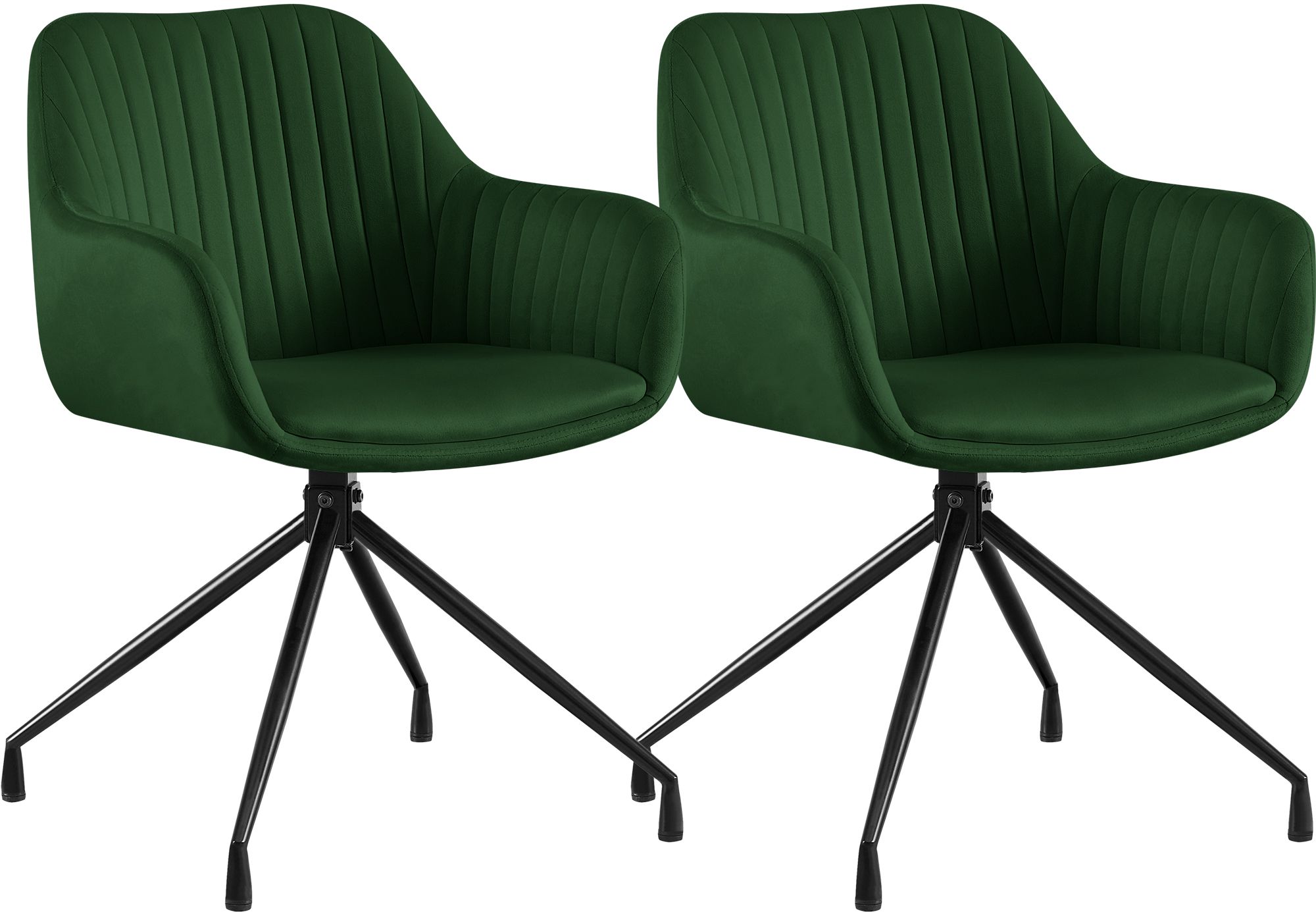 2er Set Esszimmerstuhl Welby Samt