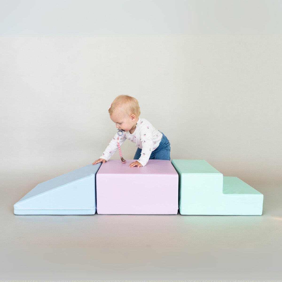IGLU SET 27 Mini Corner Climber - Helle Pastellfarben - Schaumstoffbaustein SET für Kinder