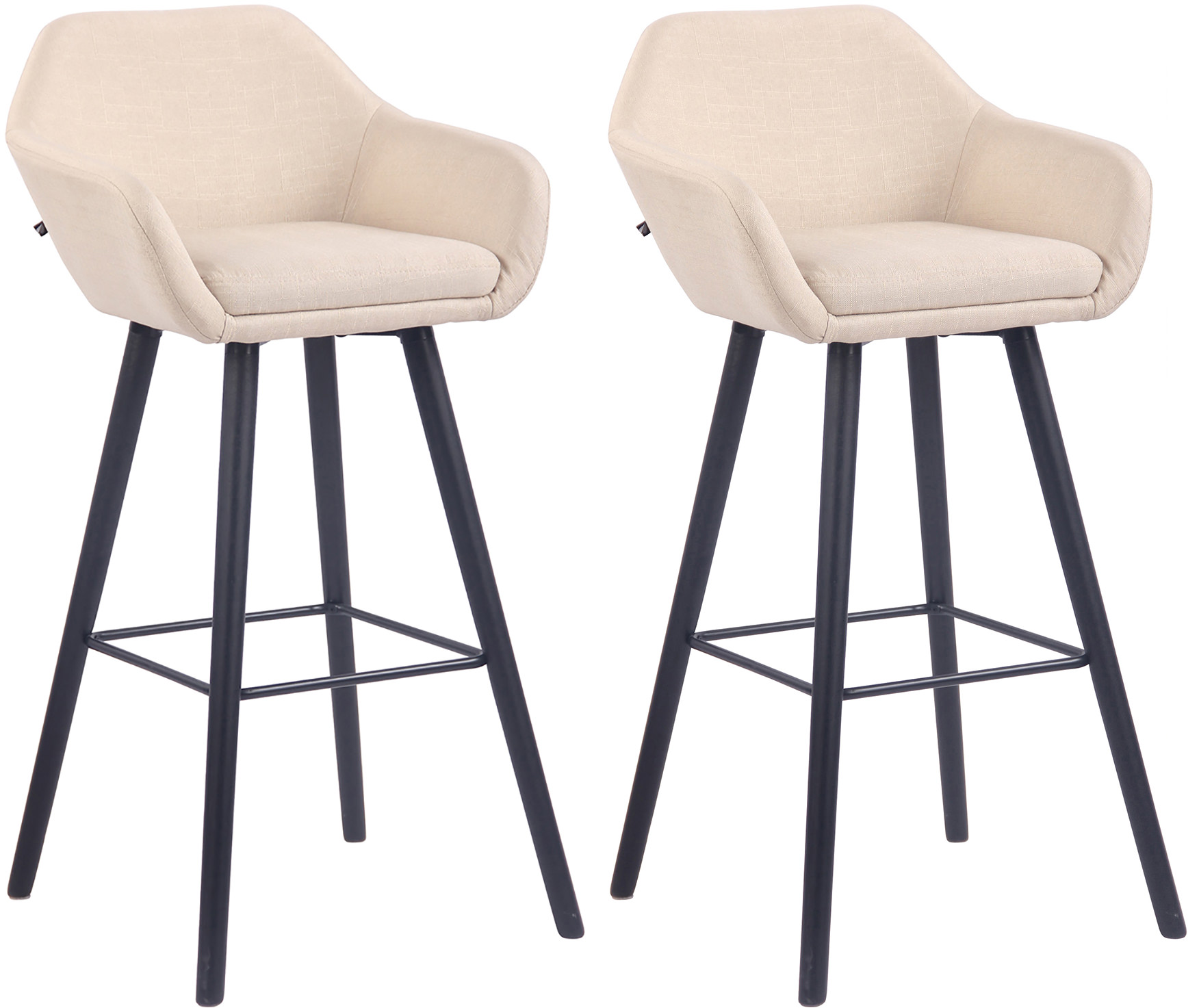 2er Set Barhocker Adelaide schwarz