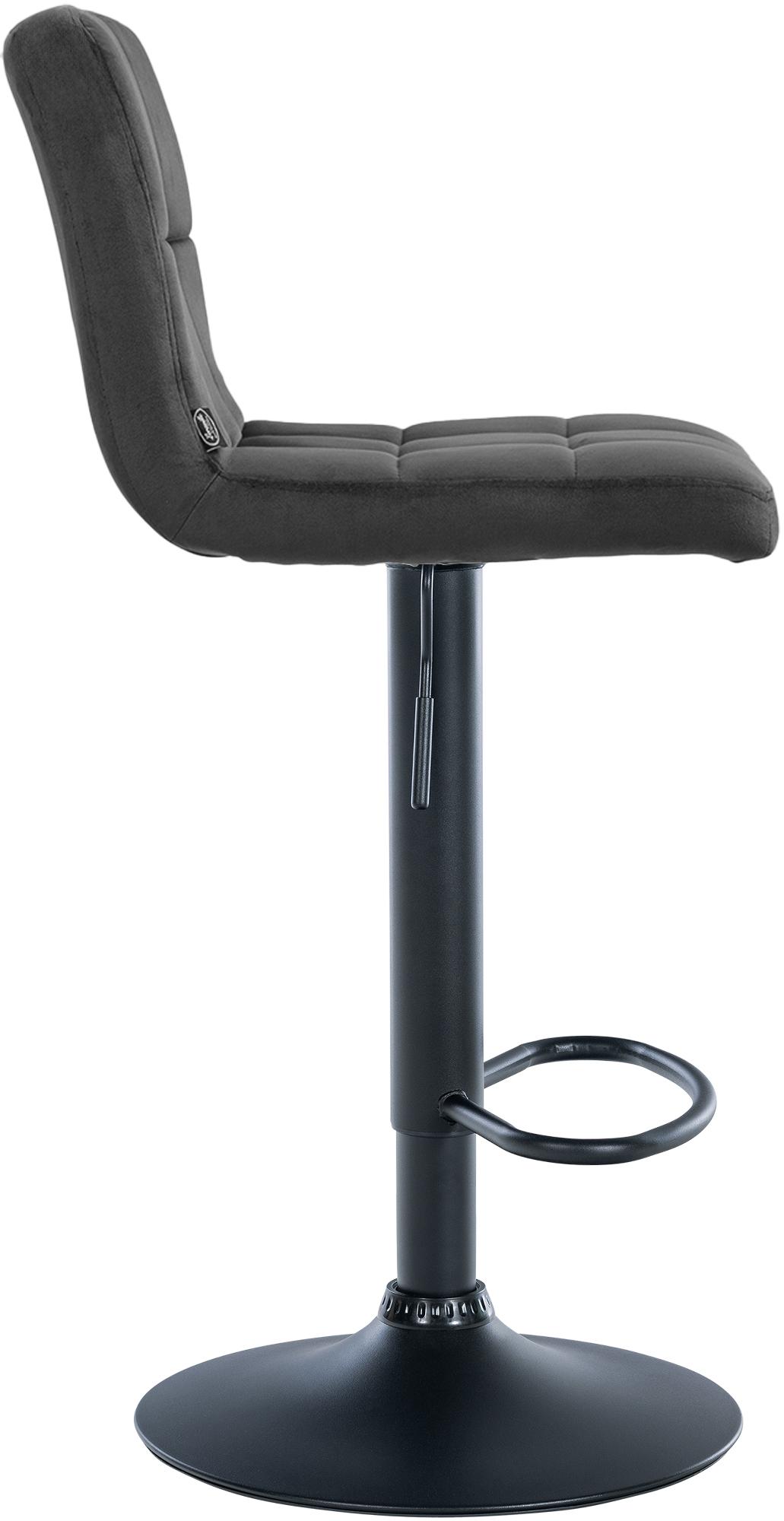 Barhocker Peru Samt schwarz