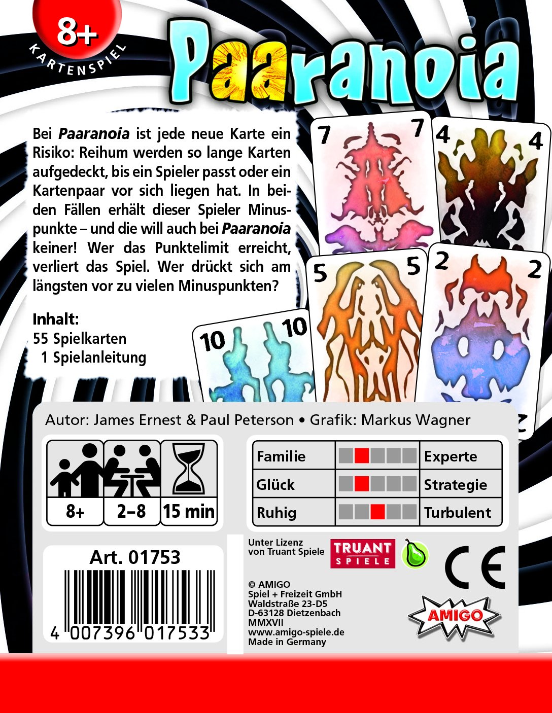 AMIGO Brettspiele & Gesellschaftsspiele Amigo 01753 - Paaranoia - Kartenspiel