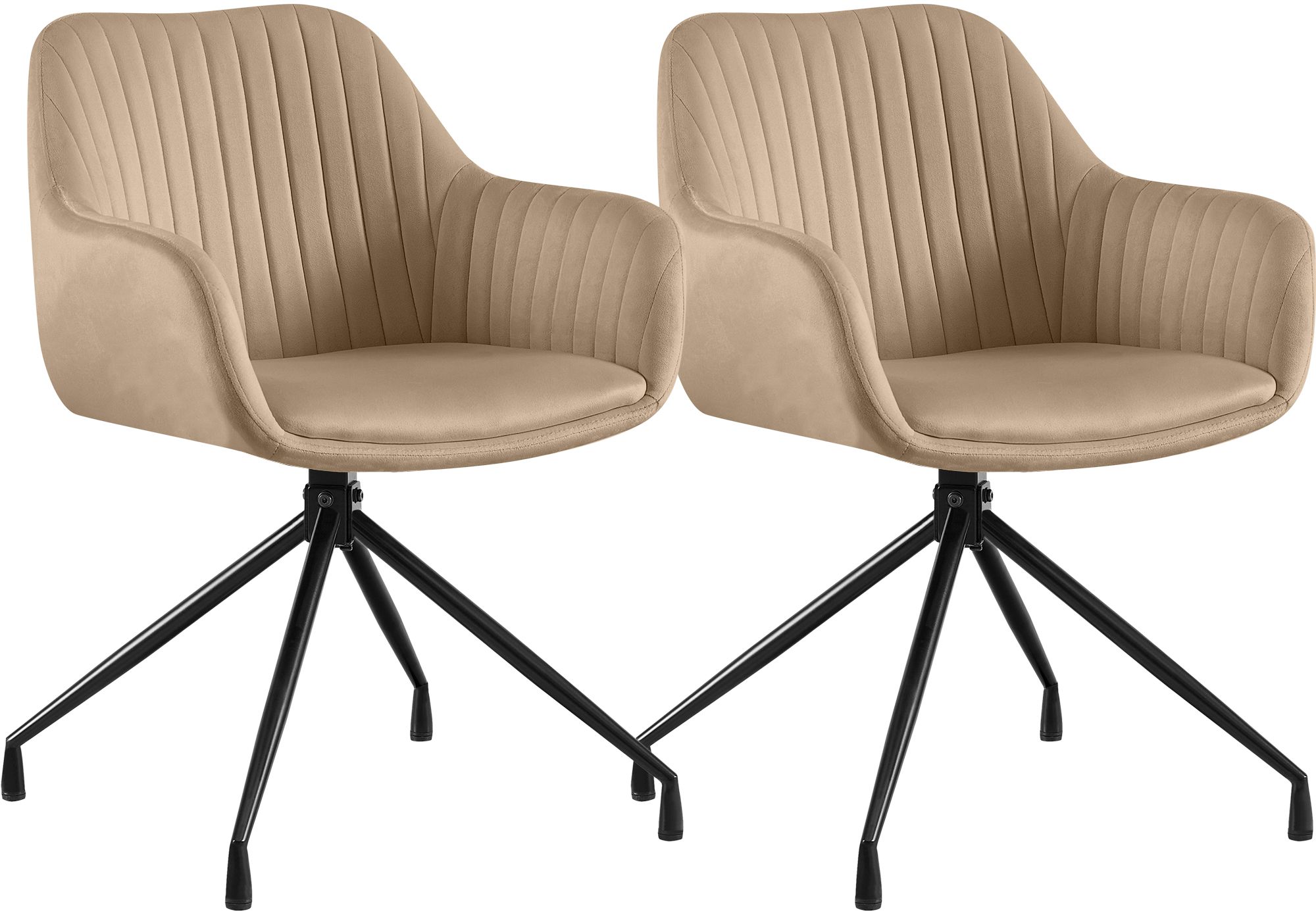 2er Set Esszimmerstuhl Welby Samt