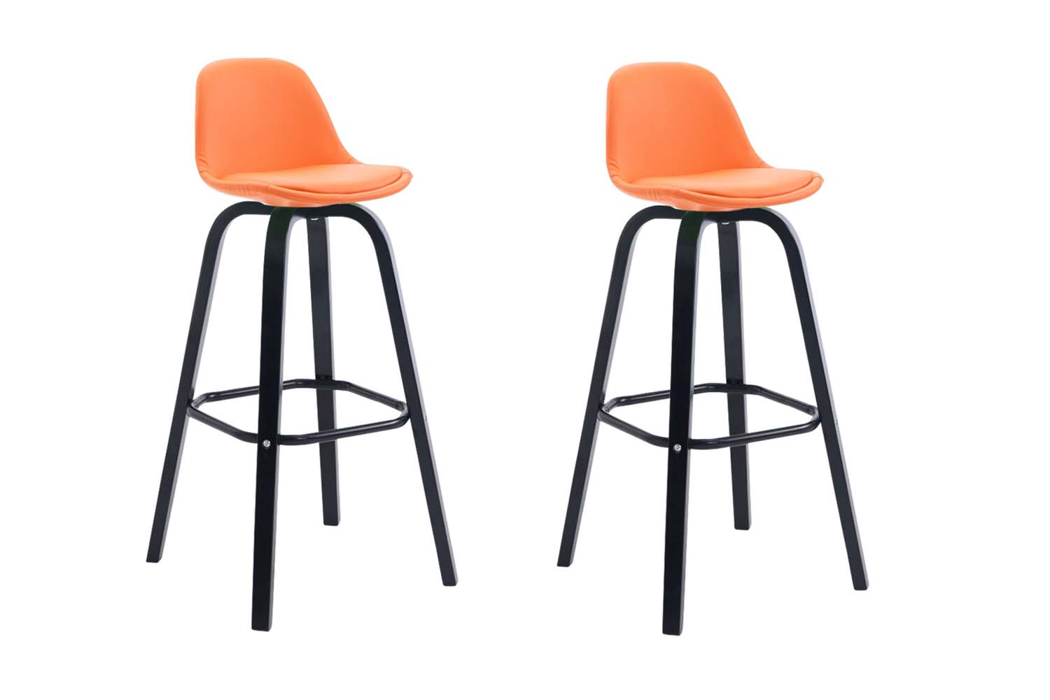 2er Set Barhocker Avika Kunstleder schwarz