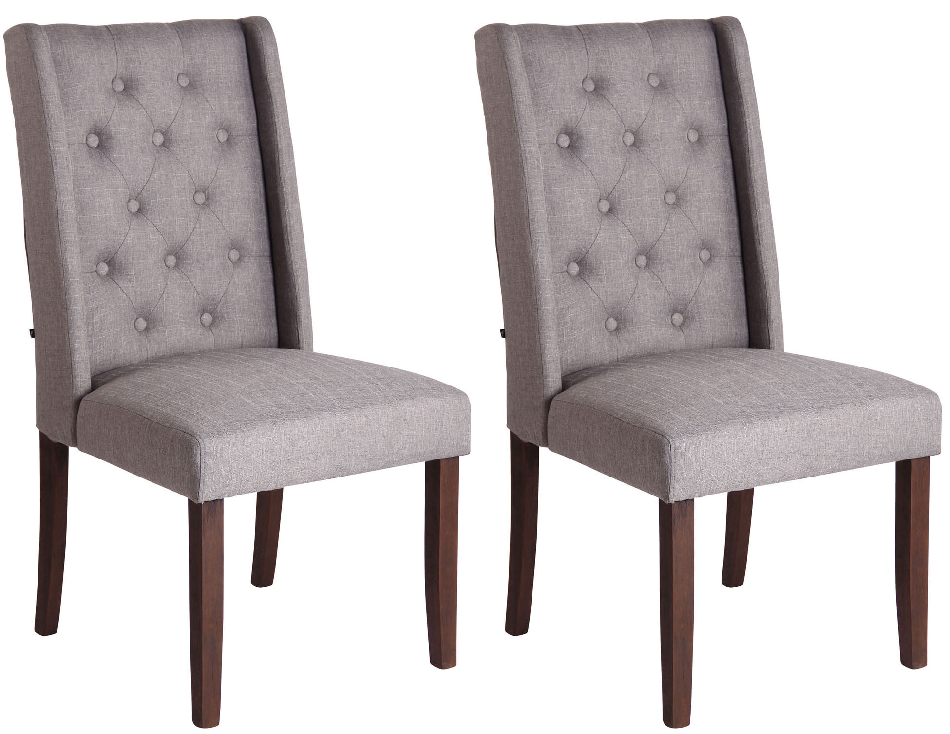 2er Set Esszimmerstuhl Malea Stoff antik