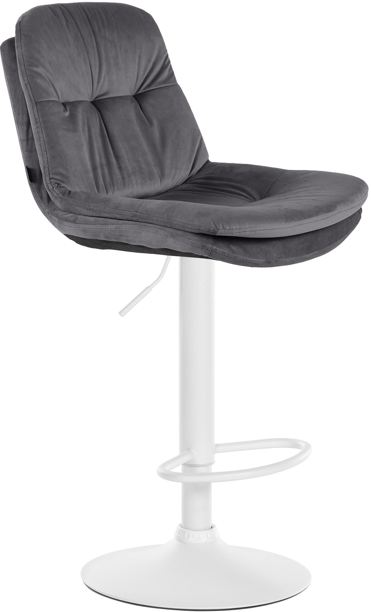 Barhocker Laurel Samt weiß