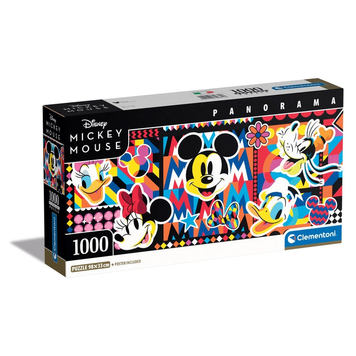 Clementoni Puzzles 1000 Teile Puzzle Disney Panorama Collection Compact - Disney Classic