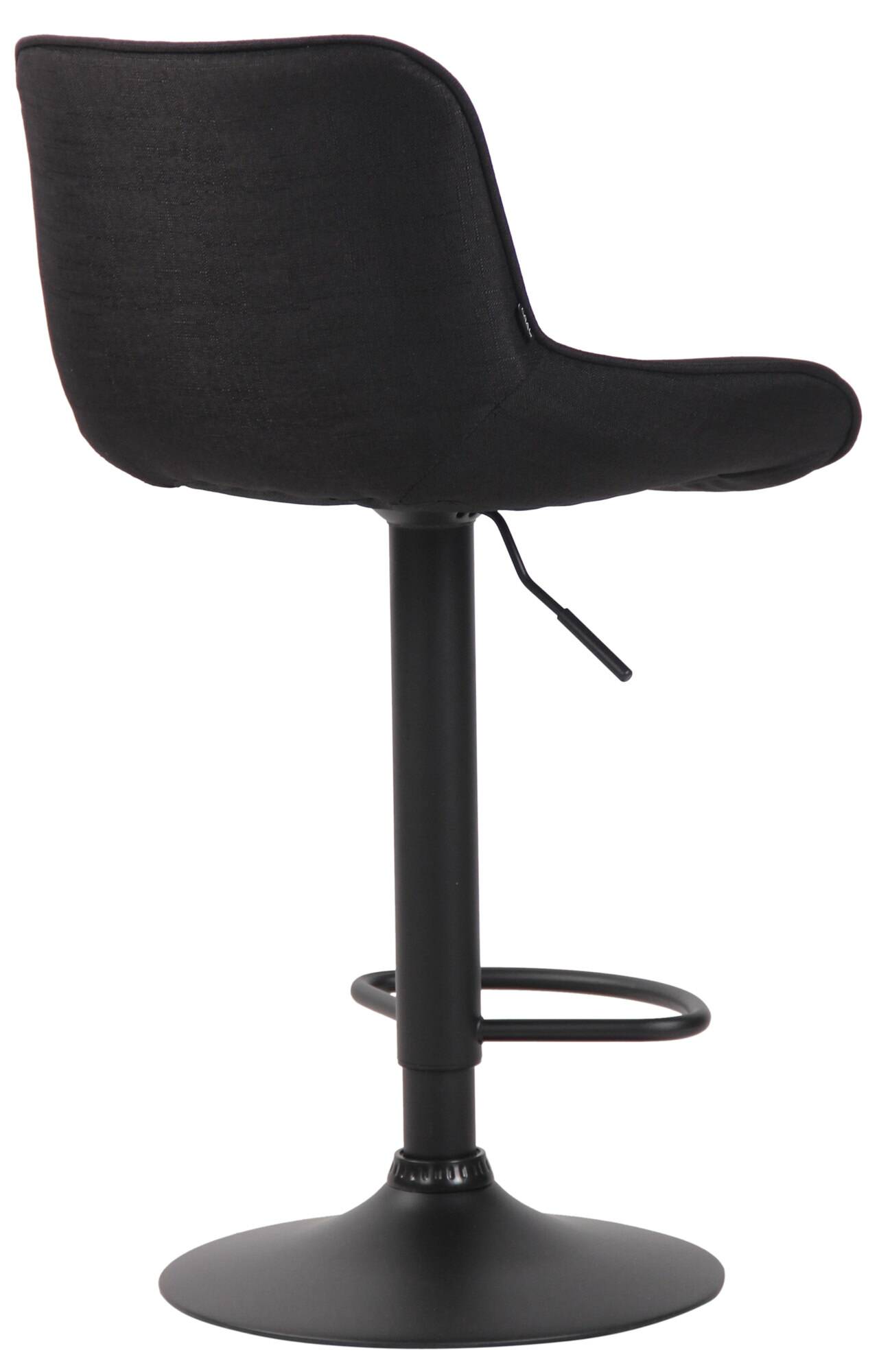 2er Set Barhocker Lentini Stoff schwarz