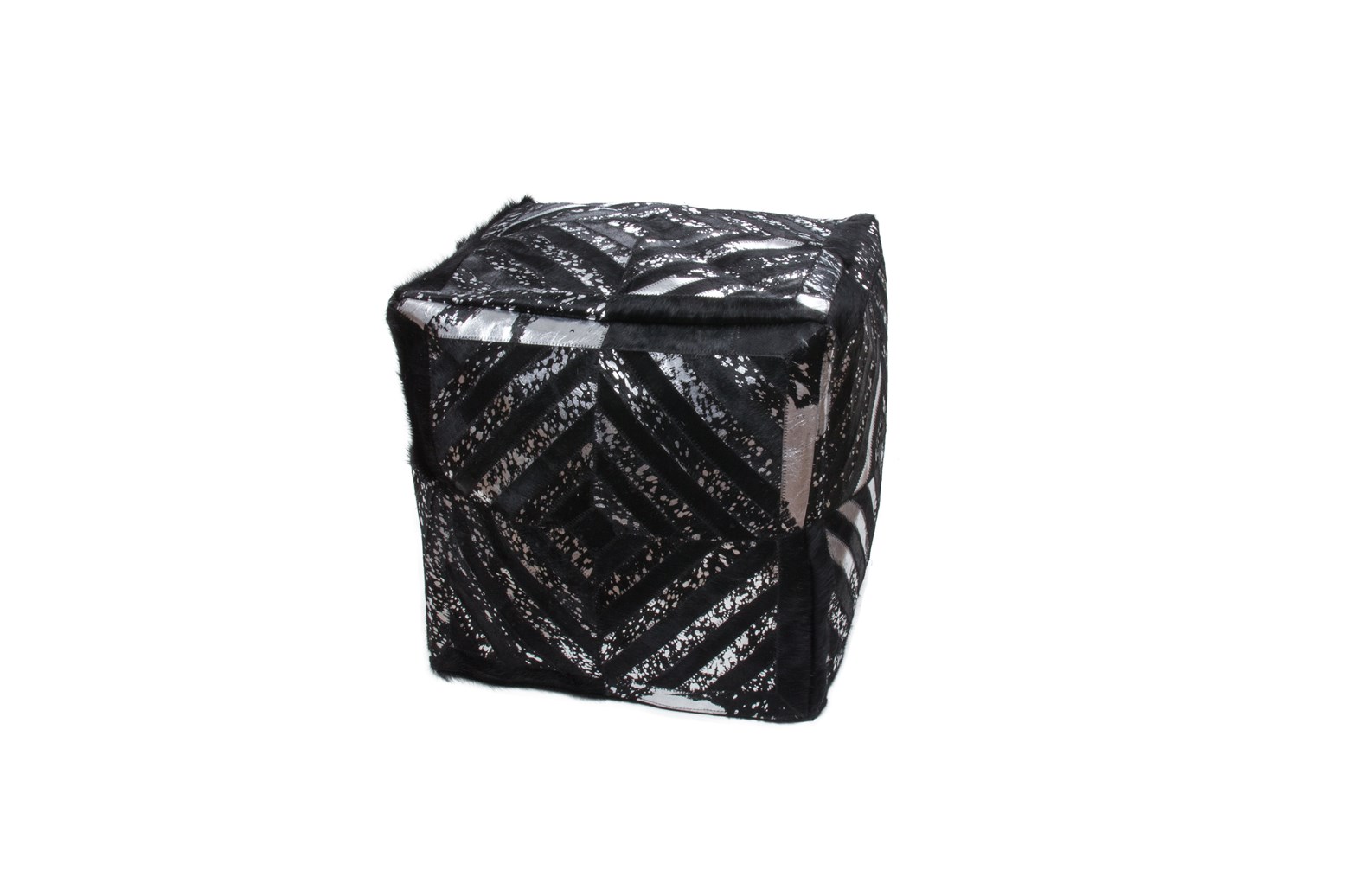 Pouf Spark Pouf 410 Schwarz / Silber 45cm x 45cm