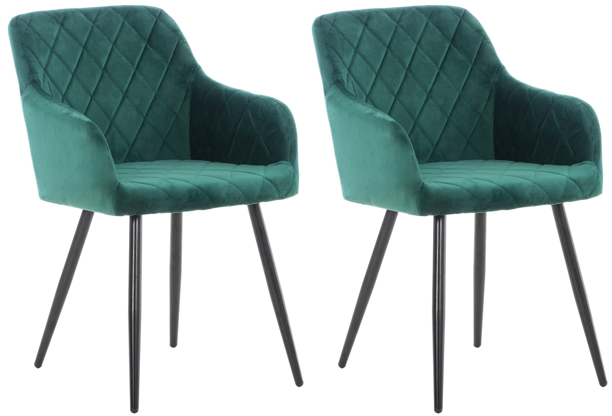 2er Set Esszimmerstuhl Shila Samt