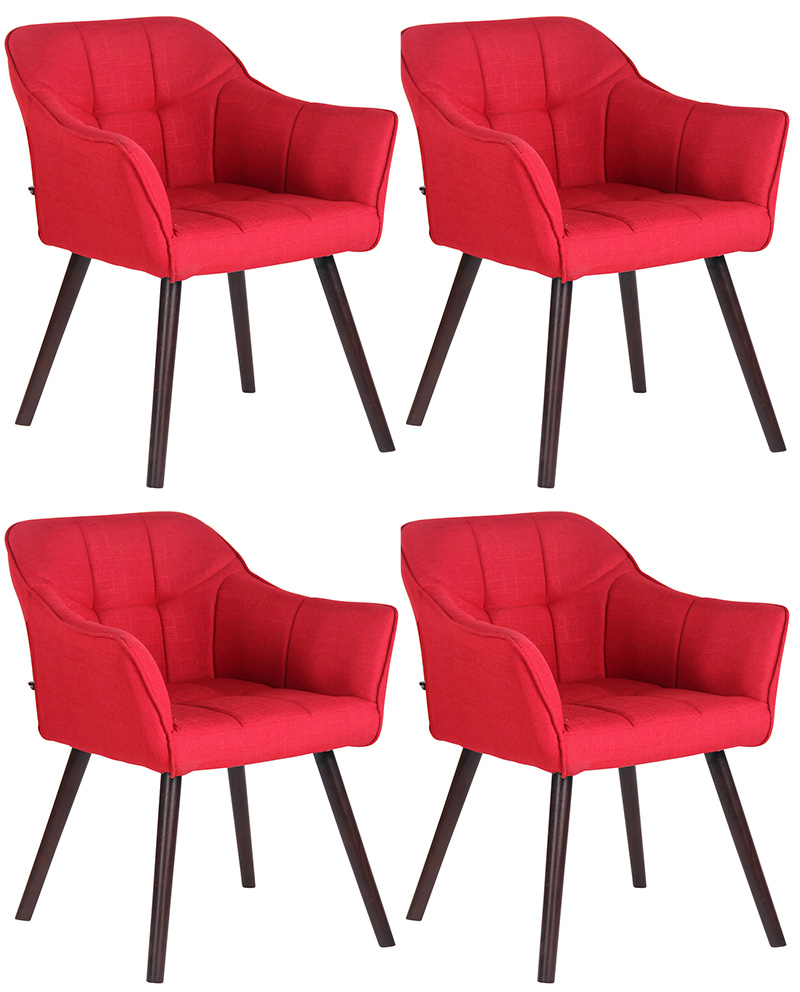 4er Set Esszimmerstuhl Falun Stoff coffee