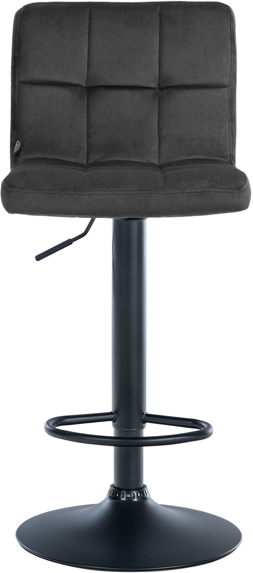 Barhocker Peru Samt schwarz