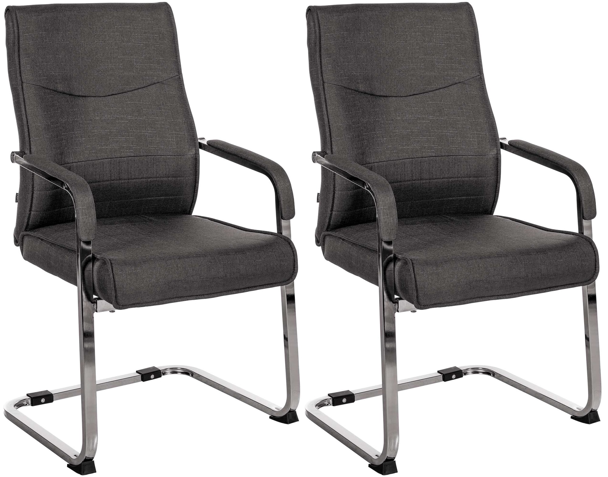 2er Set Besucherstuhl Hobart Stoff