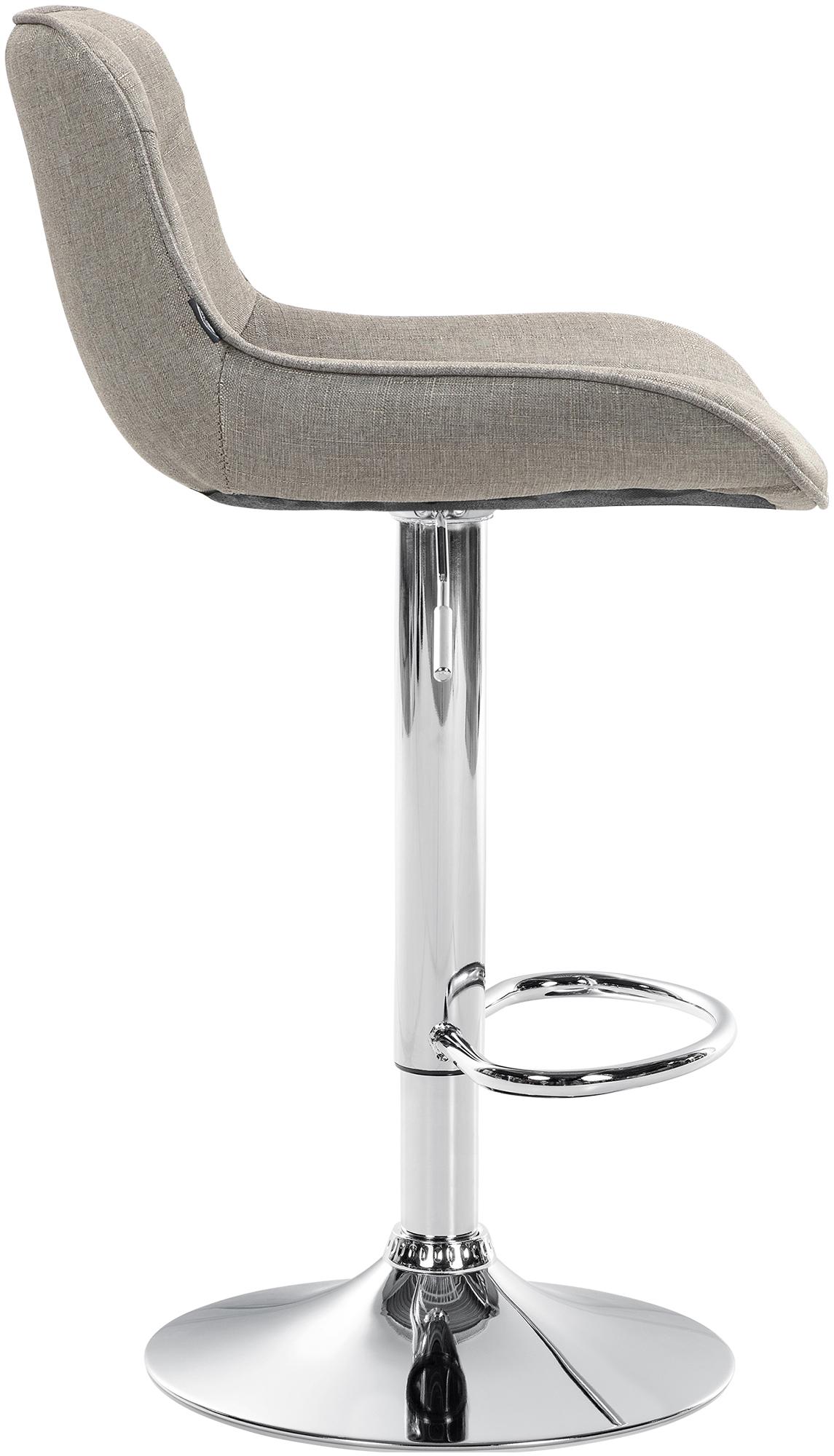 Barhocker Vonore Stoff chrom