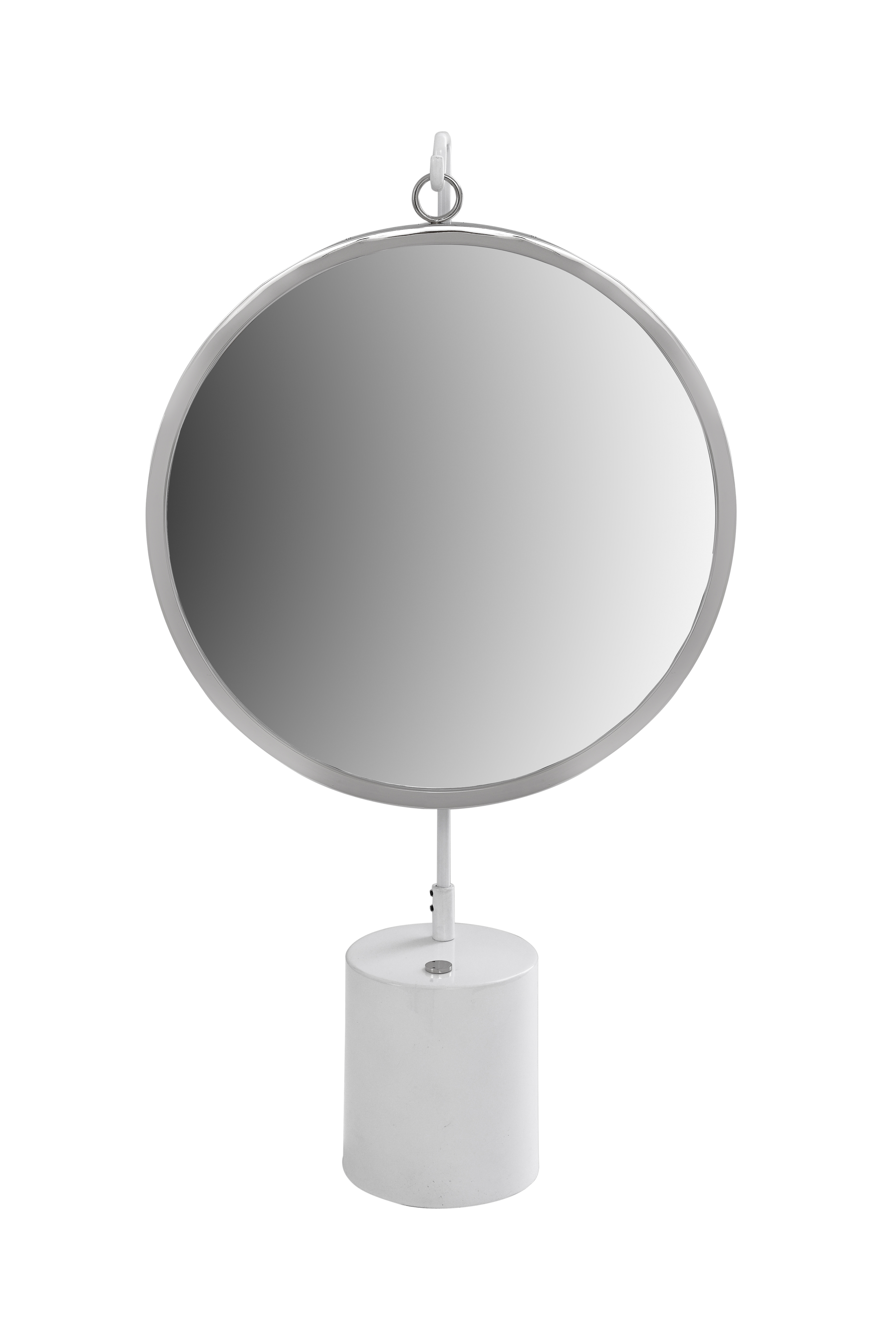 Elegante Tischspiegel Weiß / Silber