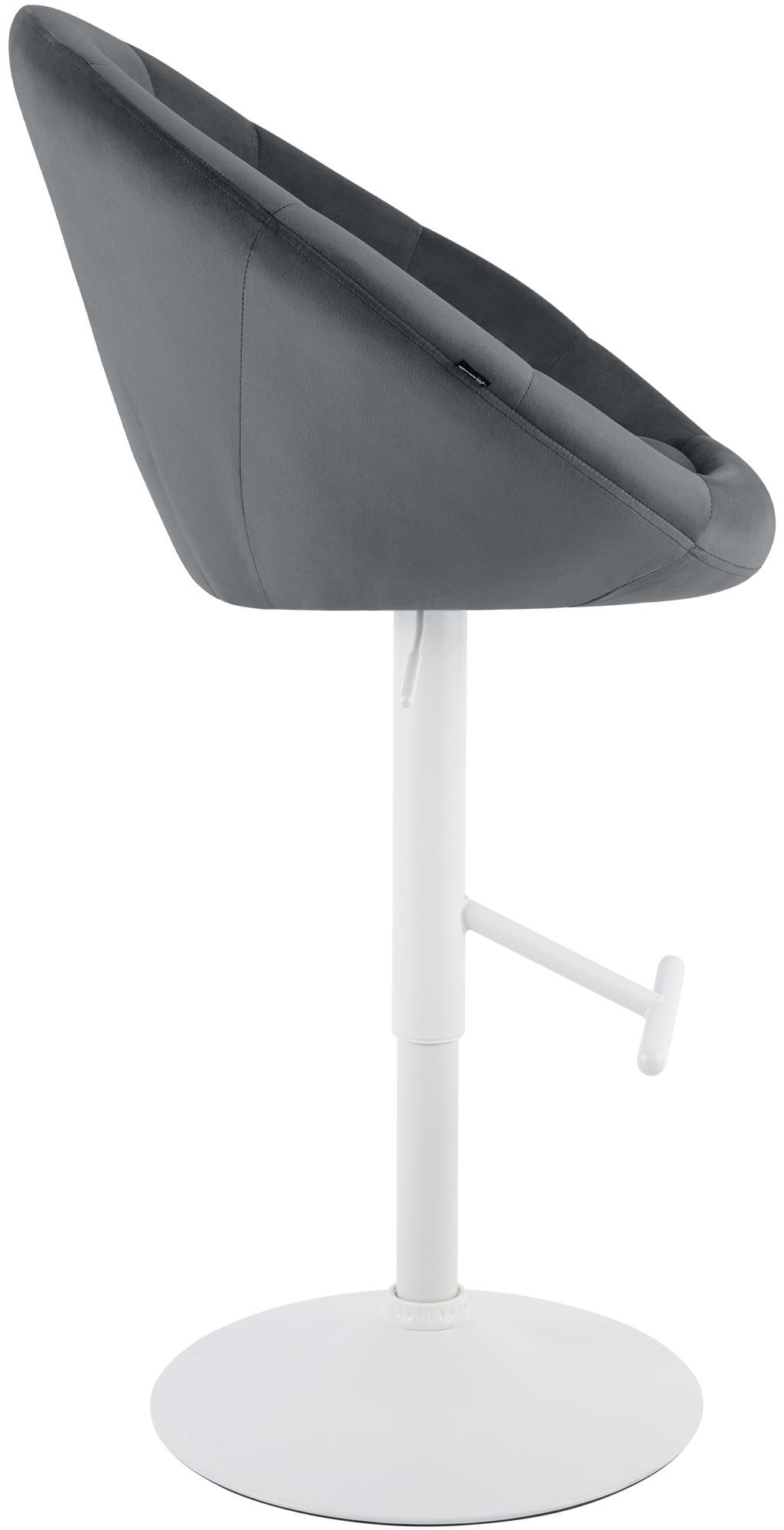 Barhocker London Samt weiß