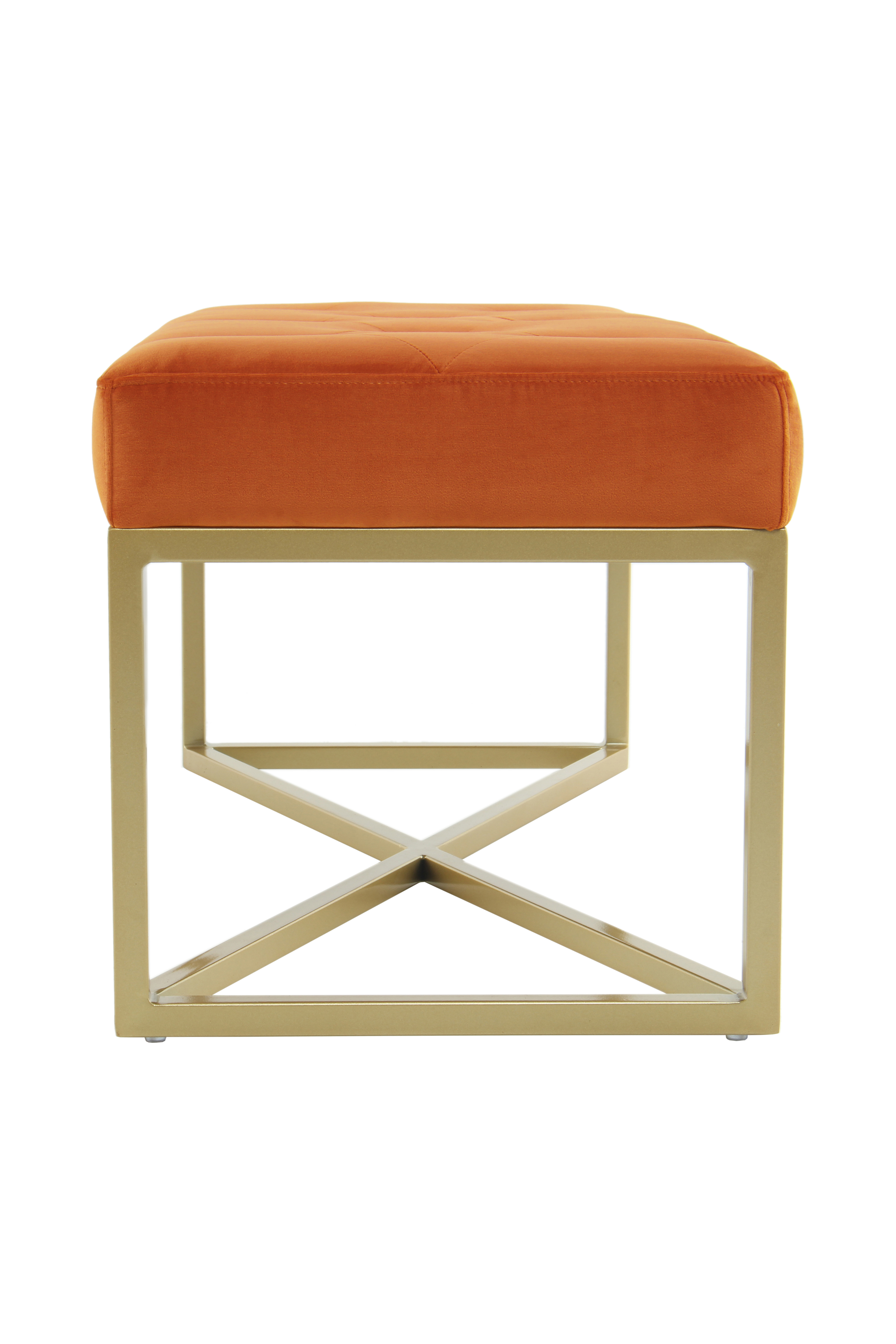 Elegante Sitzbank Orange/Gold