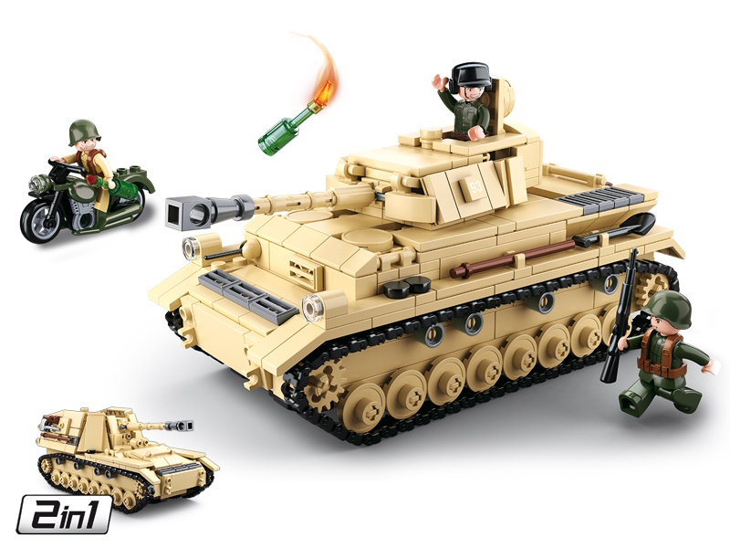 Sluban Bau- & Konstruktionsspielzeug Sluban M38-B0693 - Army WWII - Deutscher Panzer