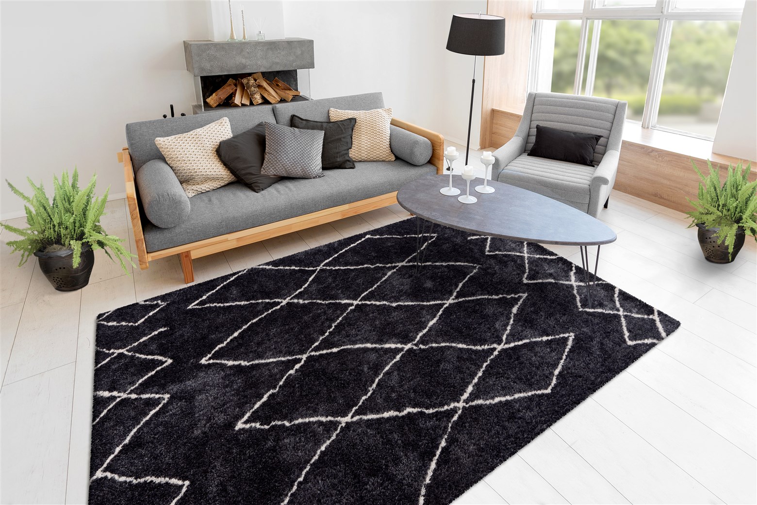 Teppich Orlando 425 Anthrazit 200cm x 290cm