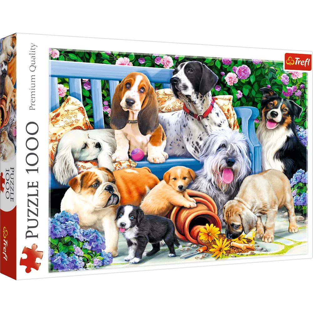 Trefl Puzzles Hunde im Garten - Puzzle 1000 Teile