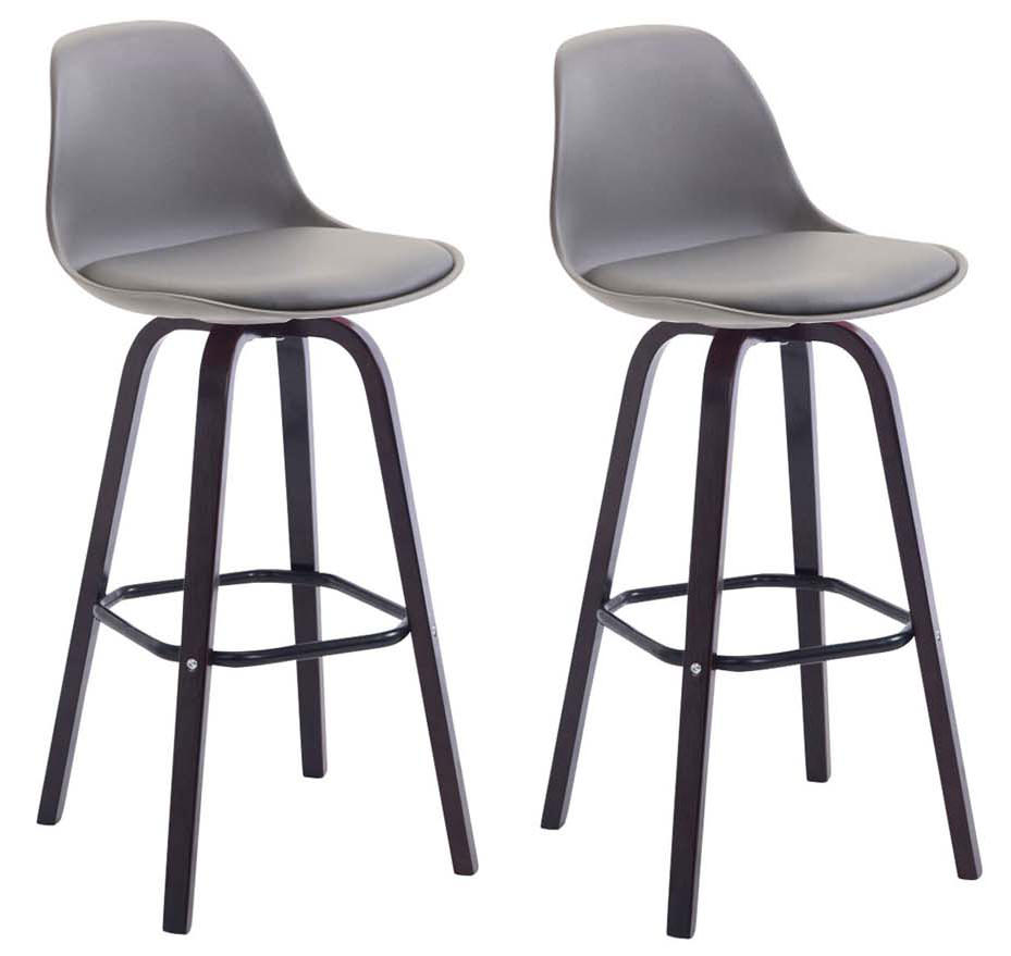 2er Set Barhocker Avika Kunststoff cappuccino