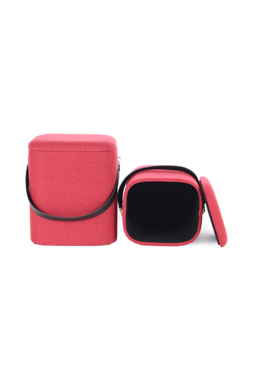 Hocker Hocker Arabella 225 2er-Set Rot / Schwarz