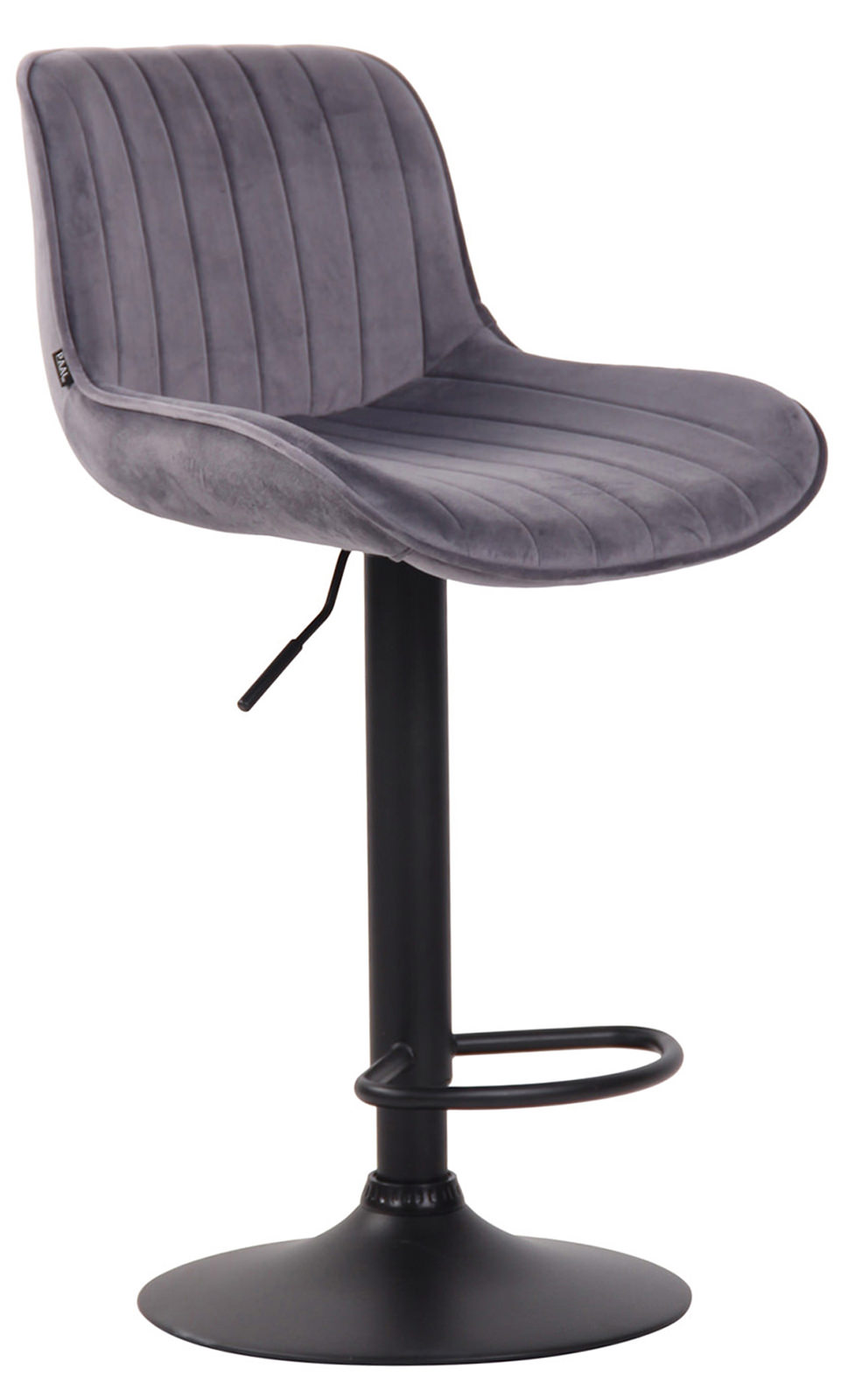 2er Set Barhocker Lentini Samt schwarz