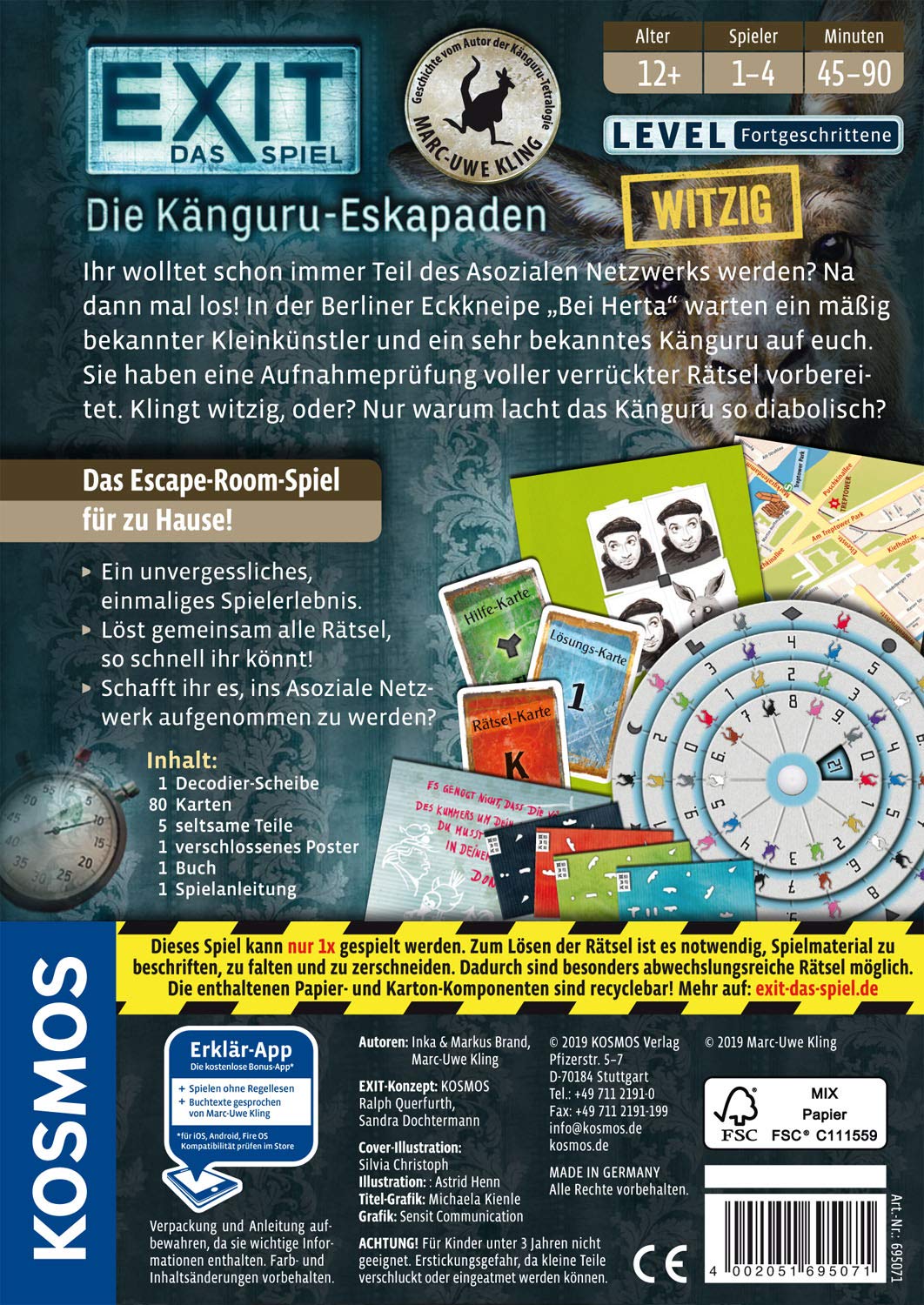 Kosmos Brettspiele & Gesellschaftsspiele Kosmos 695071 - EXIT - Das Spiel: Die Känguru-Eskapaden