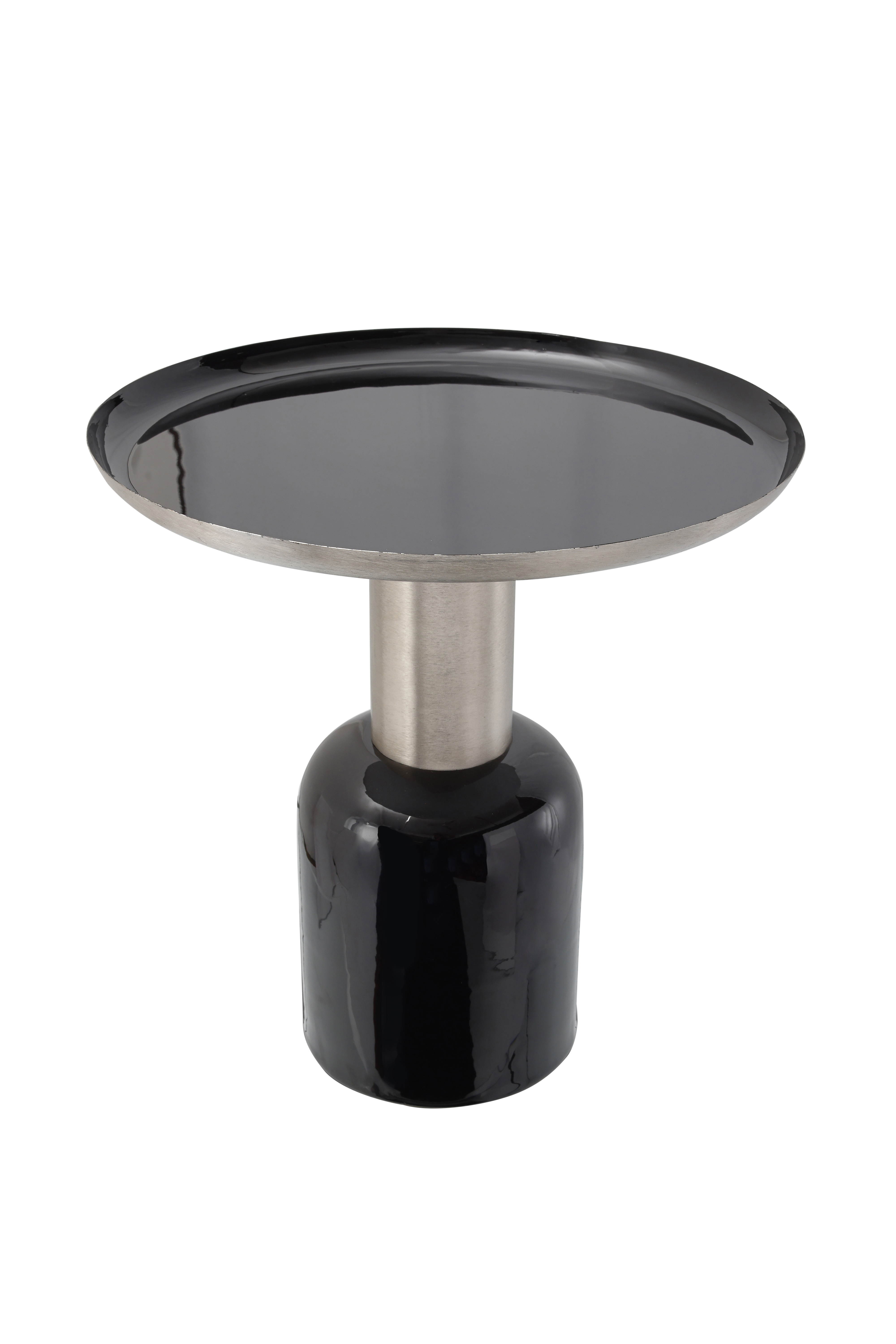 Beistelltisch in Schwarz/Silber
