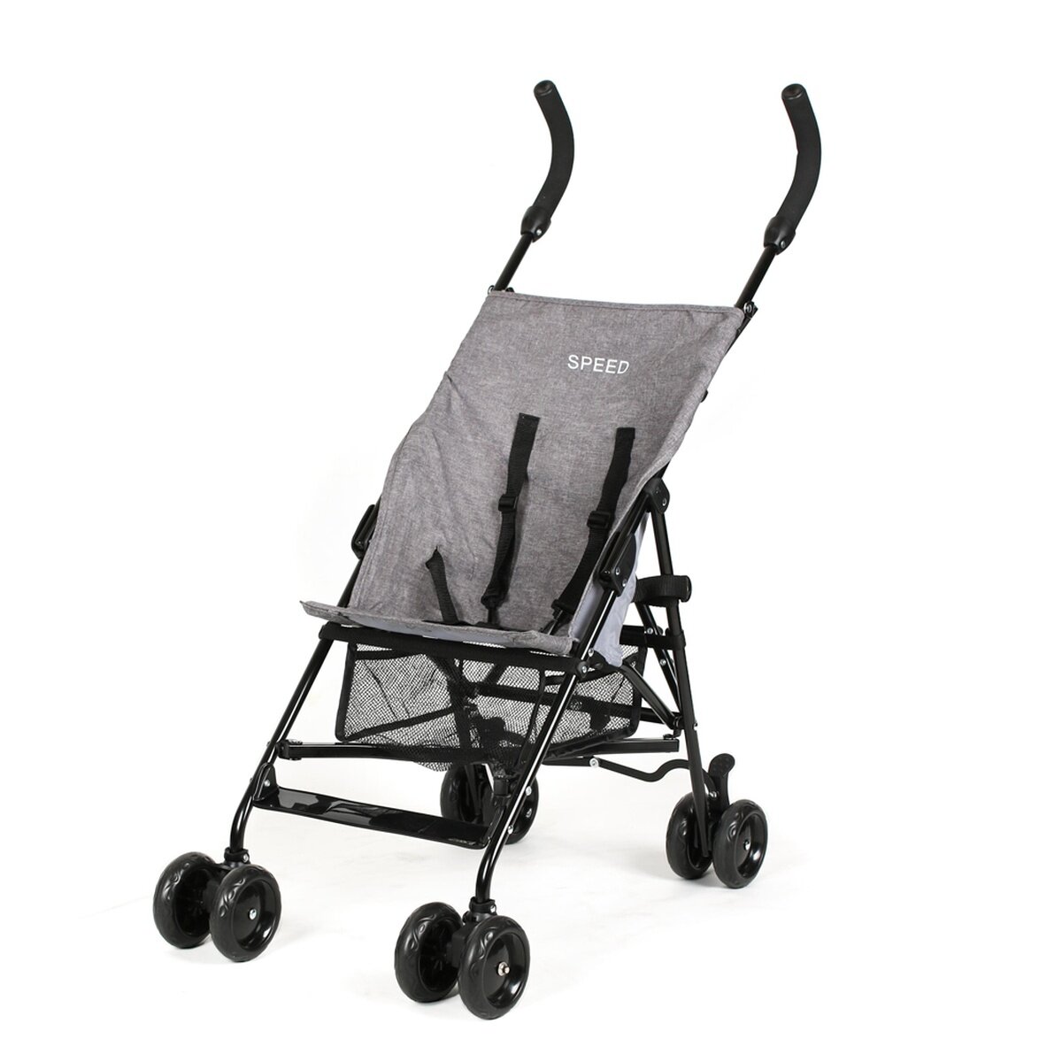 BabyTrold Speed Buggy Grau klappbar, 4 kg, bis 15 kg, mit Korb