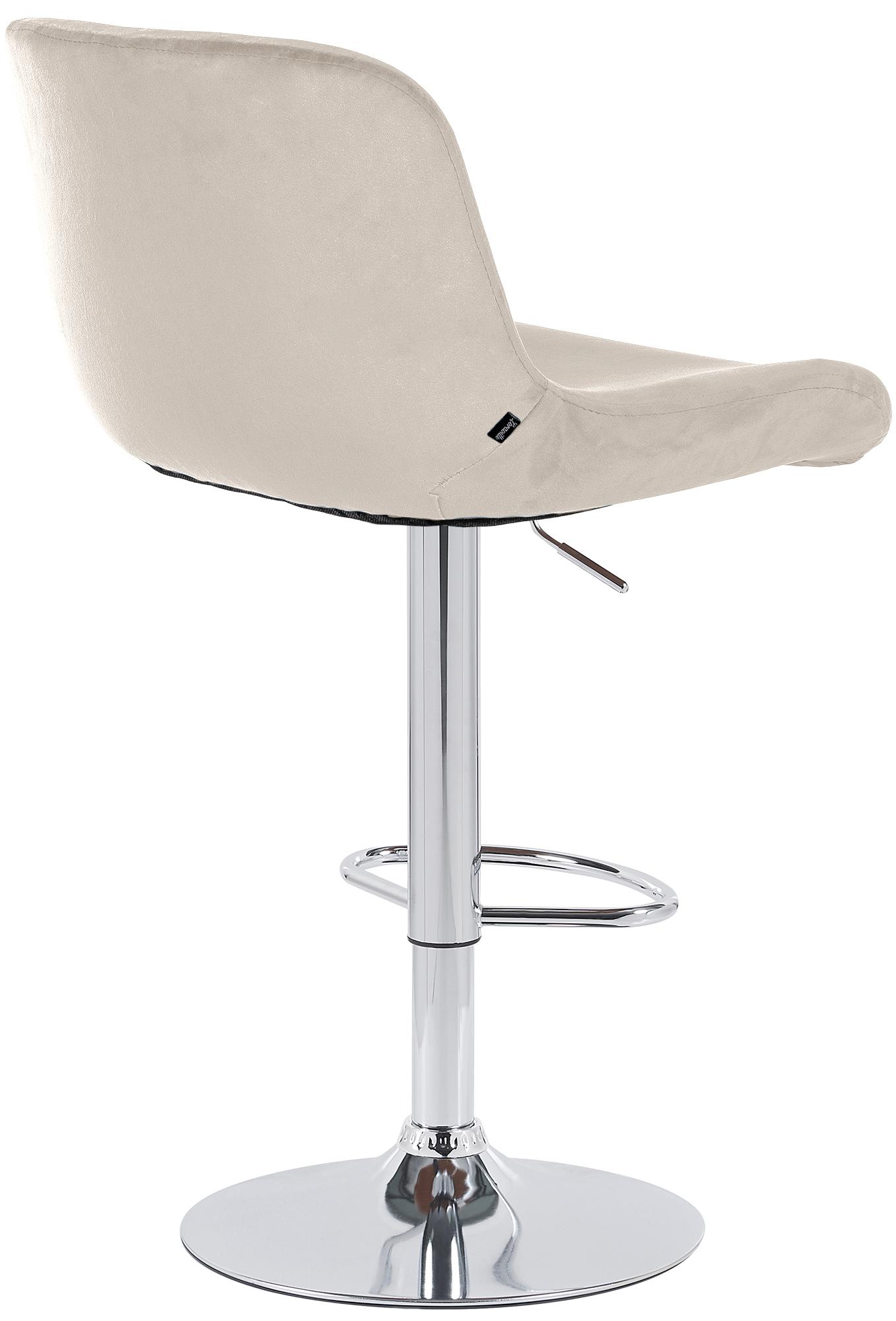 2er Set Barhocker Solon Chrom Samt