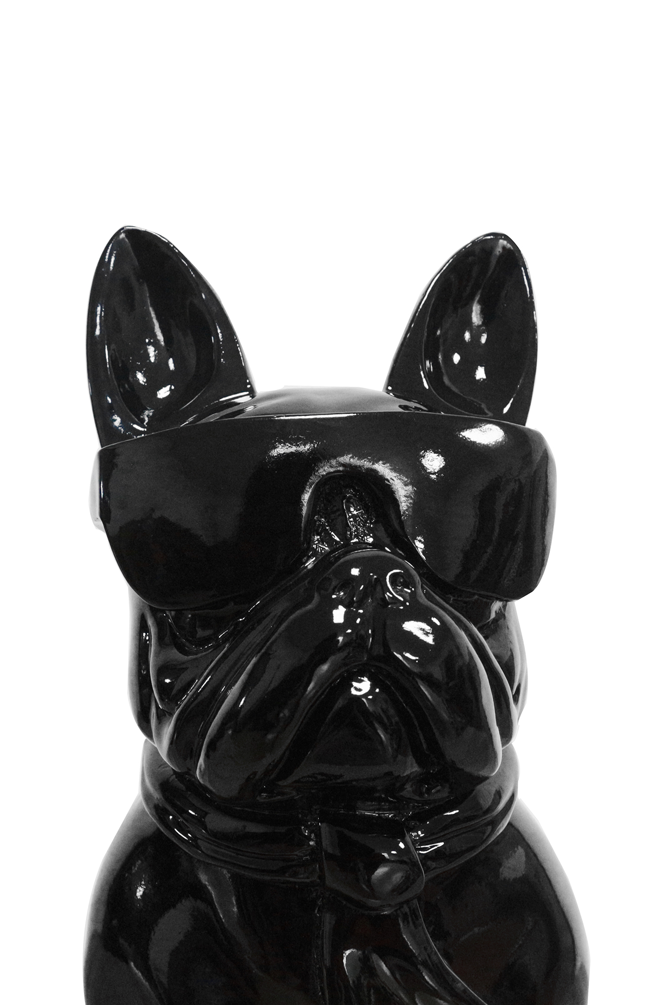 Bullterrier-Skulptur Schwarz