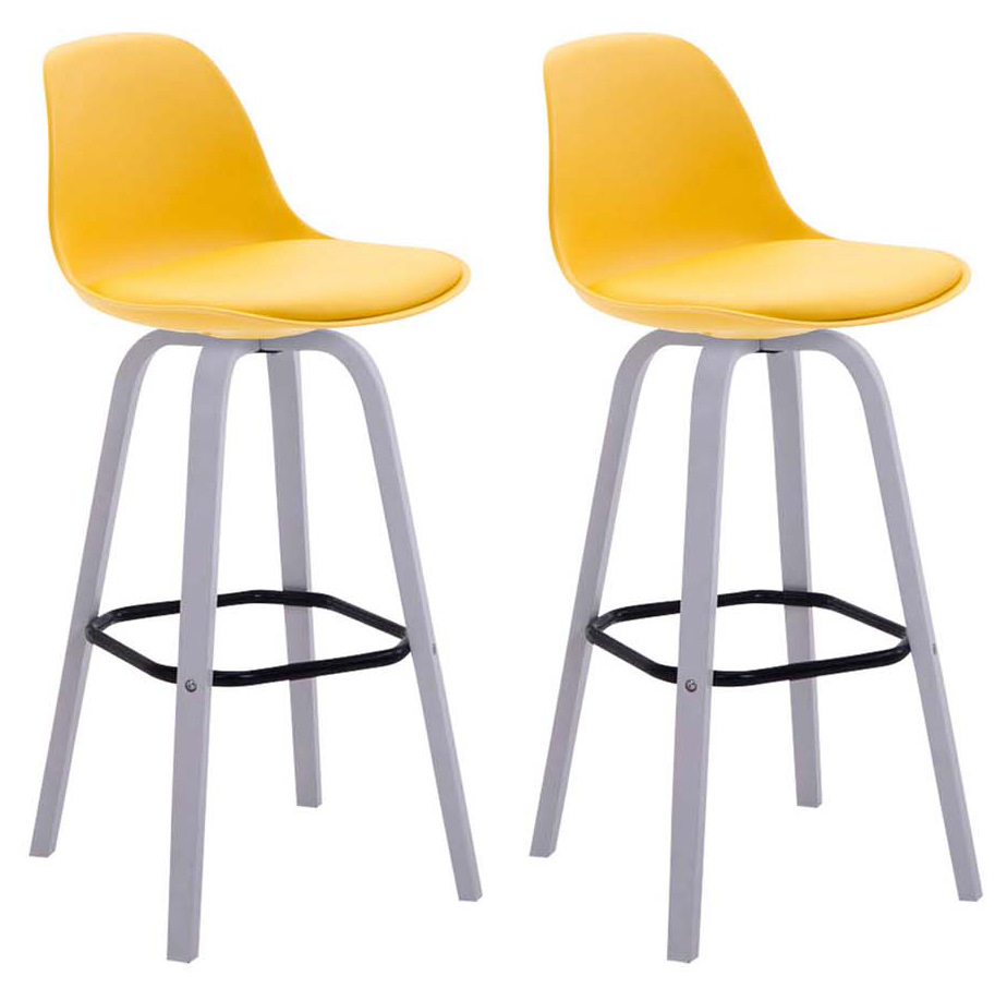 2er Set Barhocker Avika Kunststoff weiß