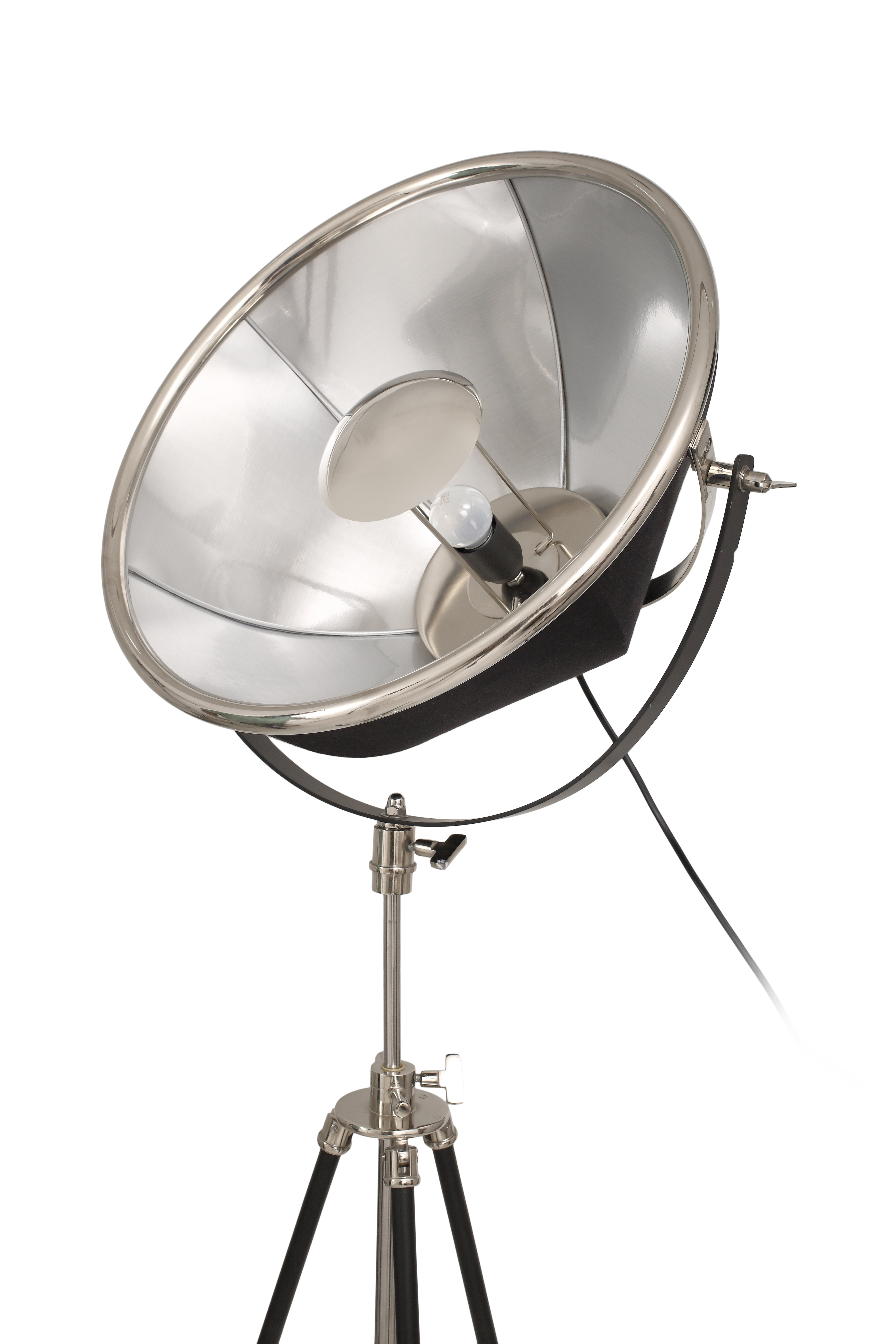 Leuchten Stehlampe Bowie 125 Schwarz / Silber