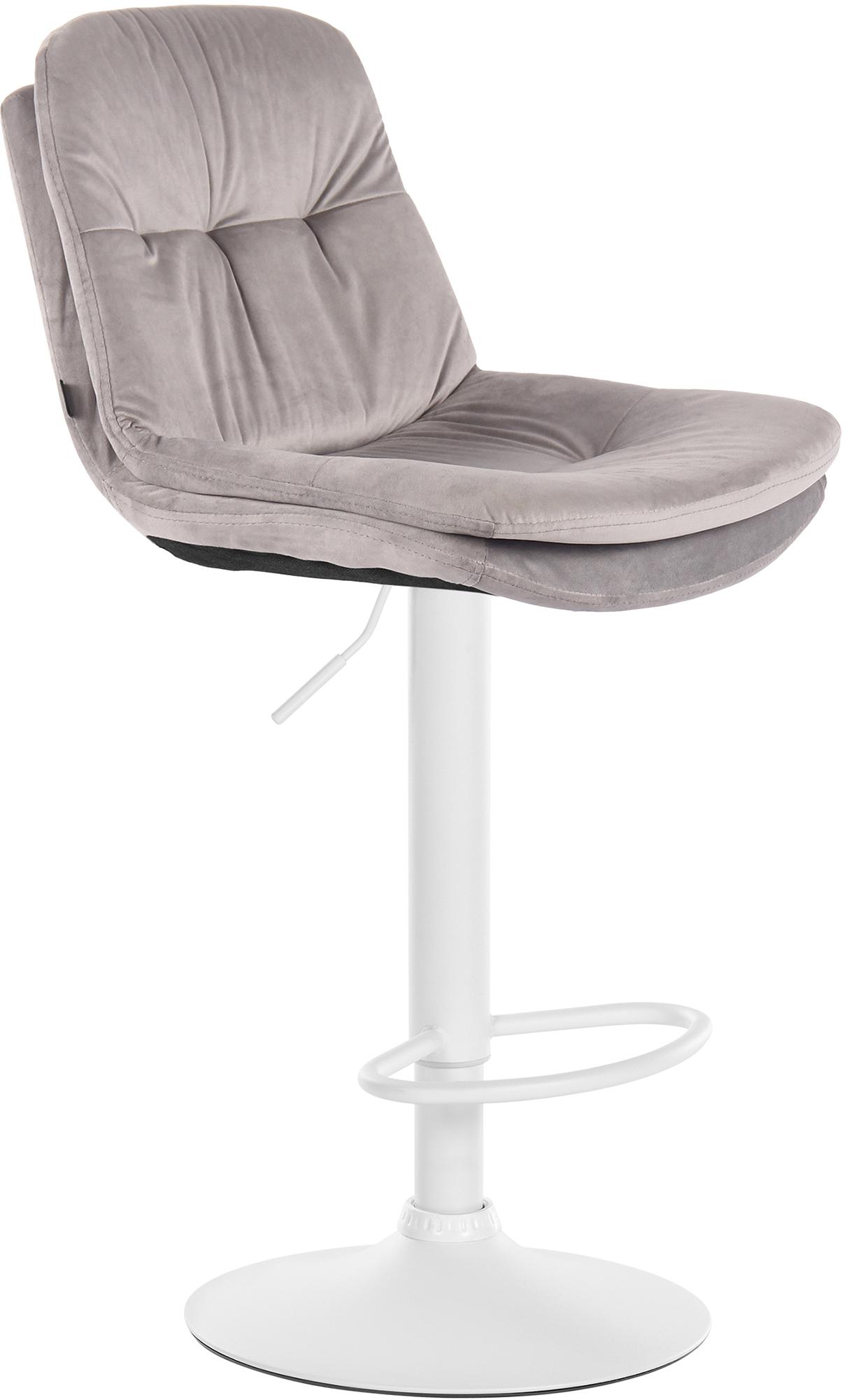 Barhocker Laurel Samt weiß