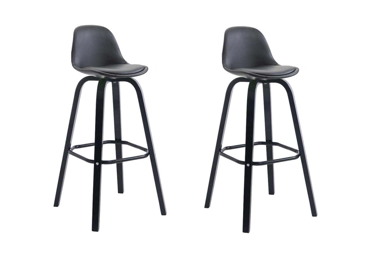 2er Set Barhocker Avika Kunstleder schwarz