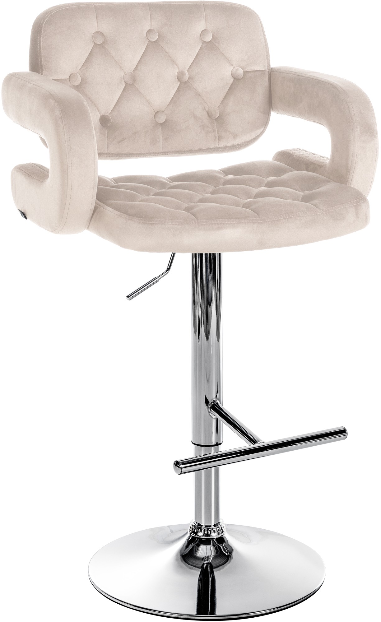 Barhocker Dublin Samt chrom