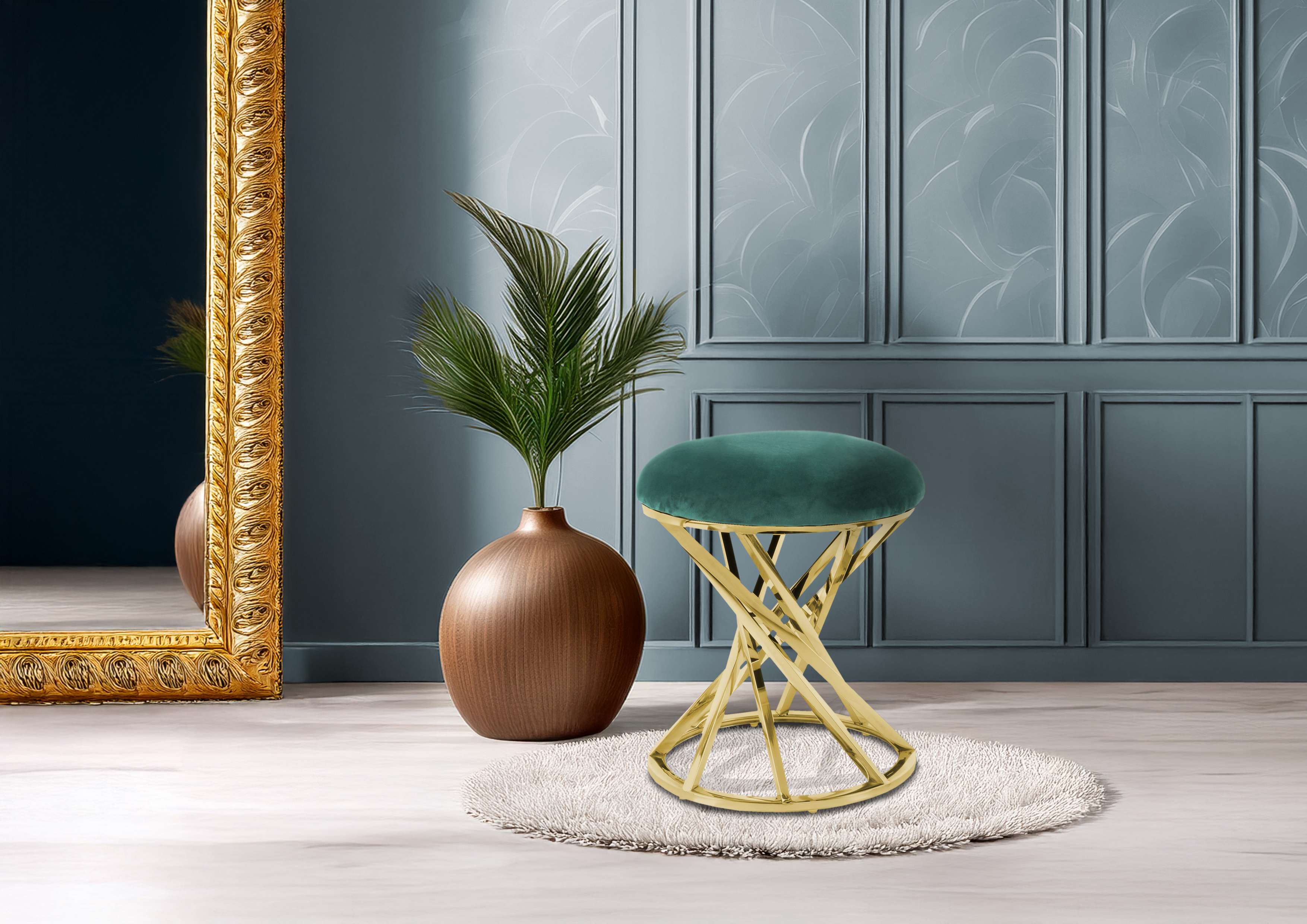 Hocker Hocker Wesley 325 Grün / Gold