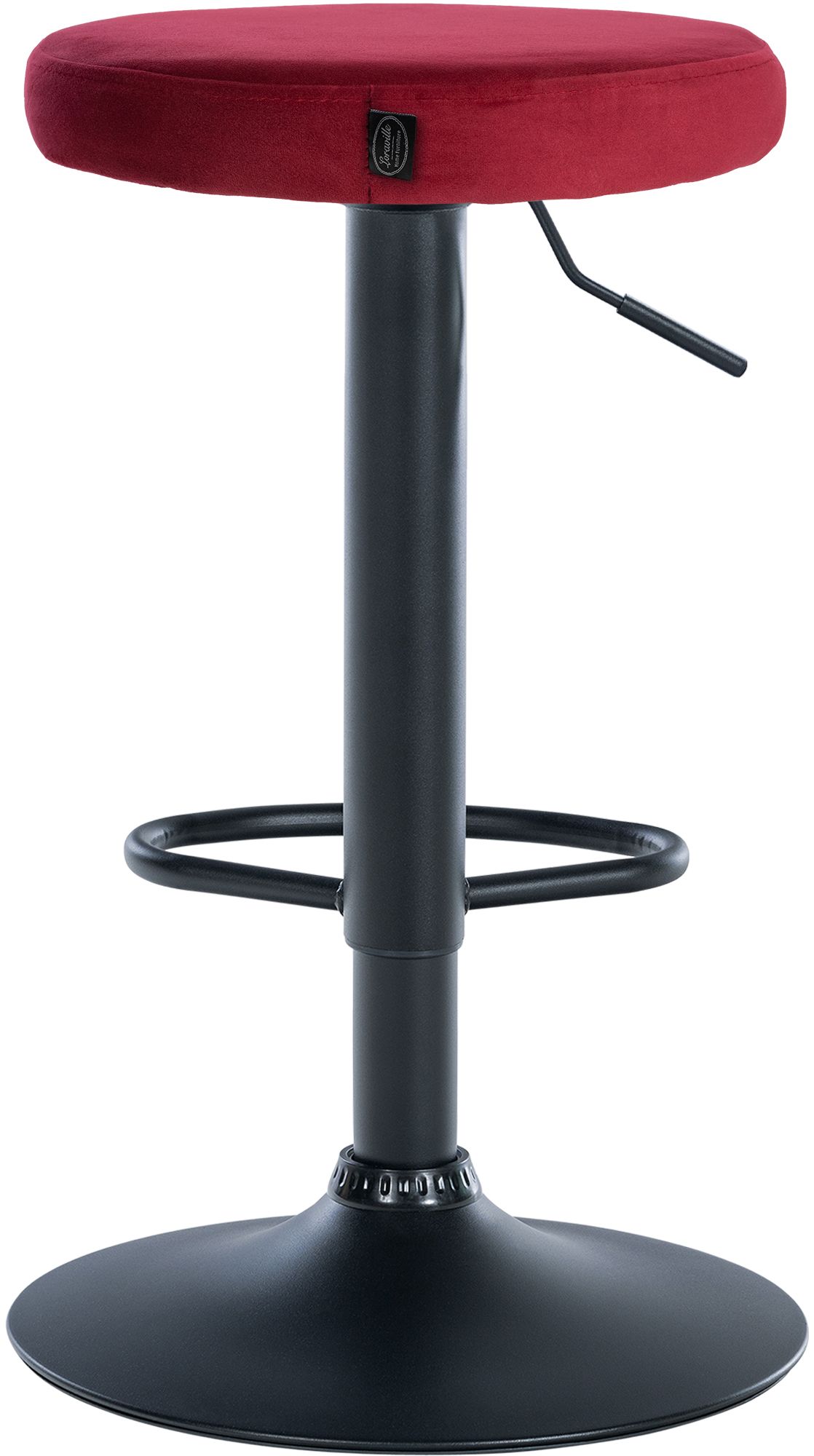 2er Set Barhocker Ponte Samt schwarz
