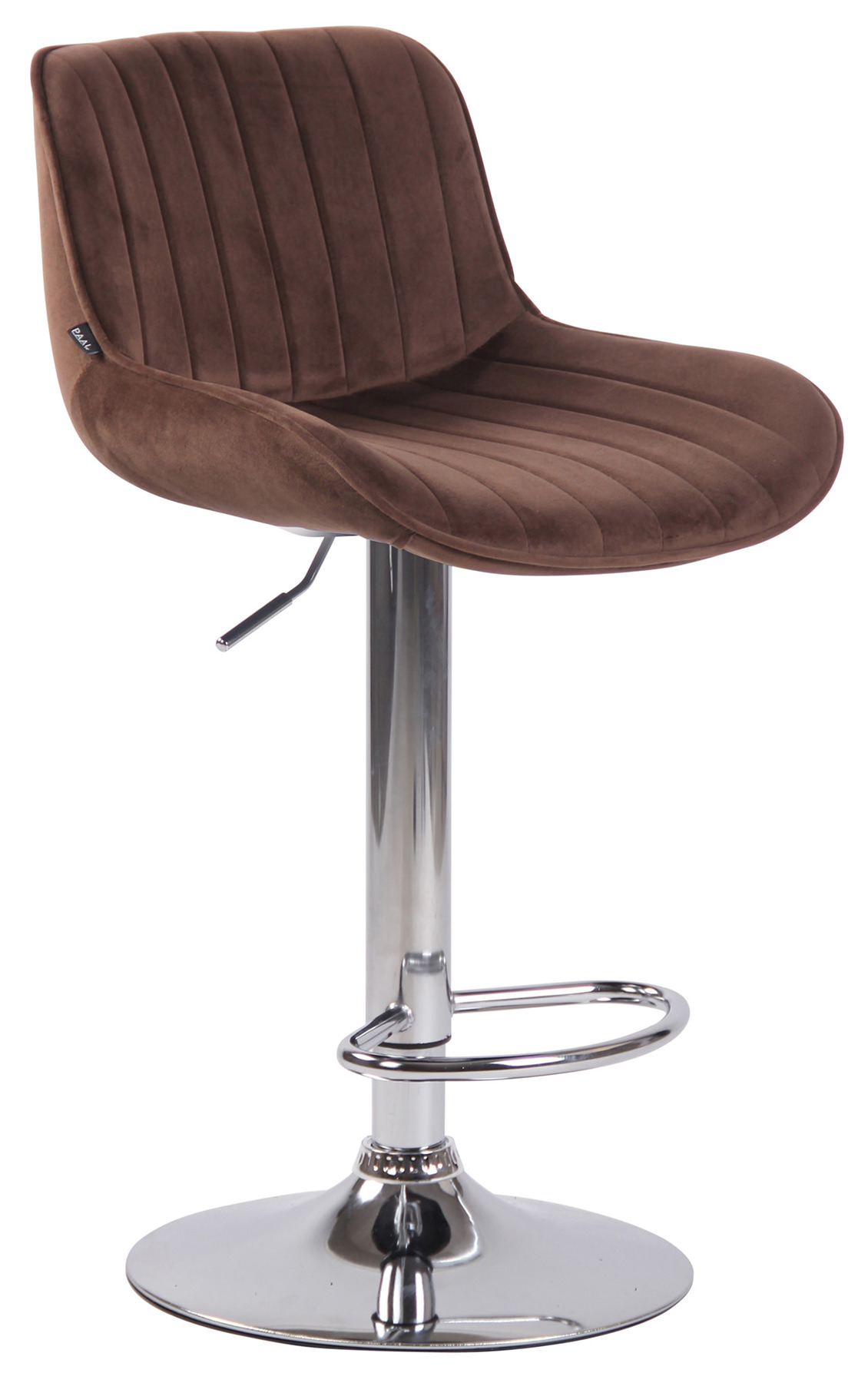 2er Set Barhocker Lentini Samt chrom