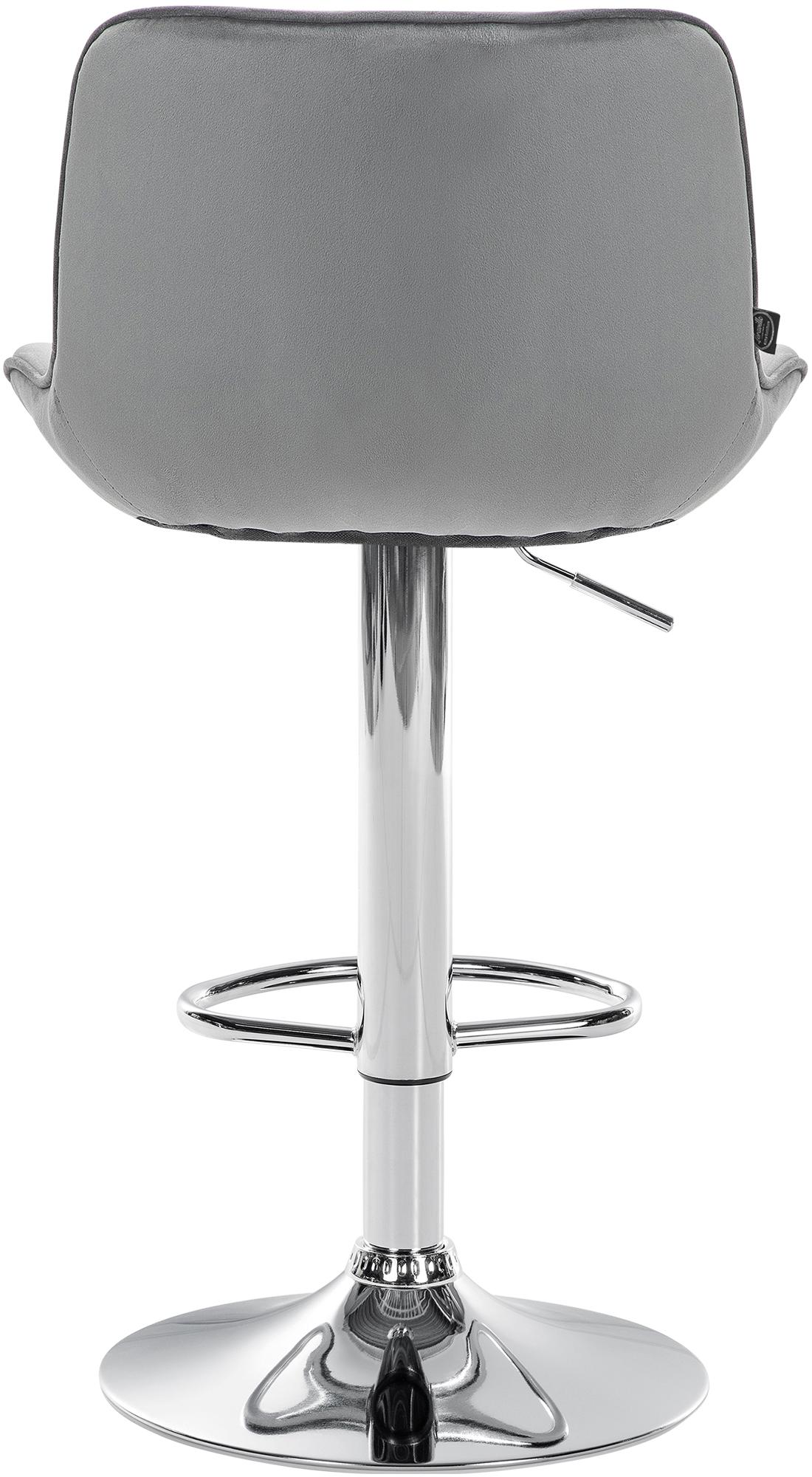 Barhocker Vonore Samt chrom