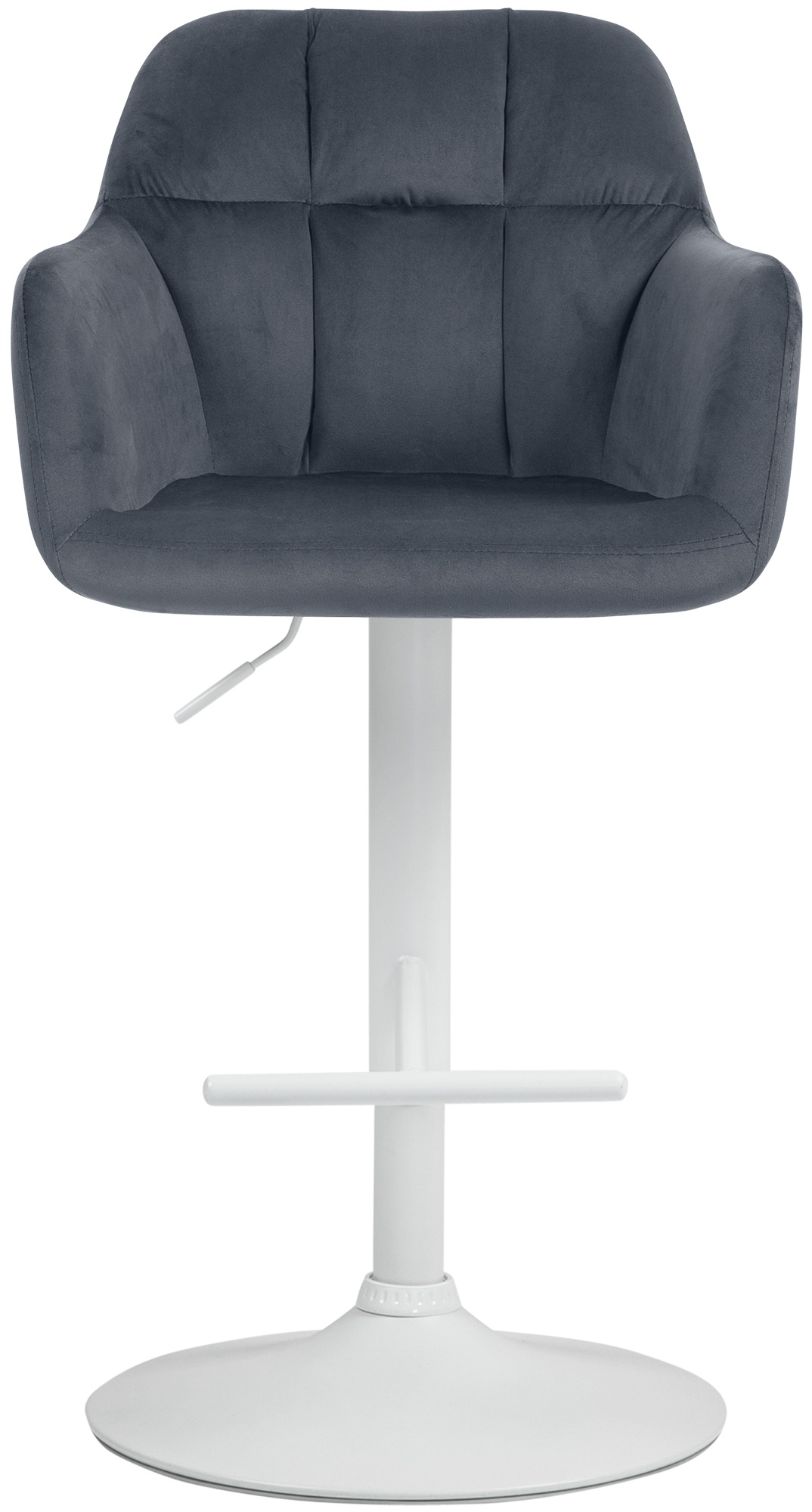 Barhocker Natoma Samt weiß