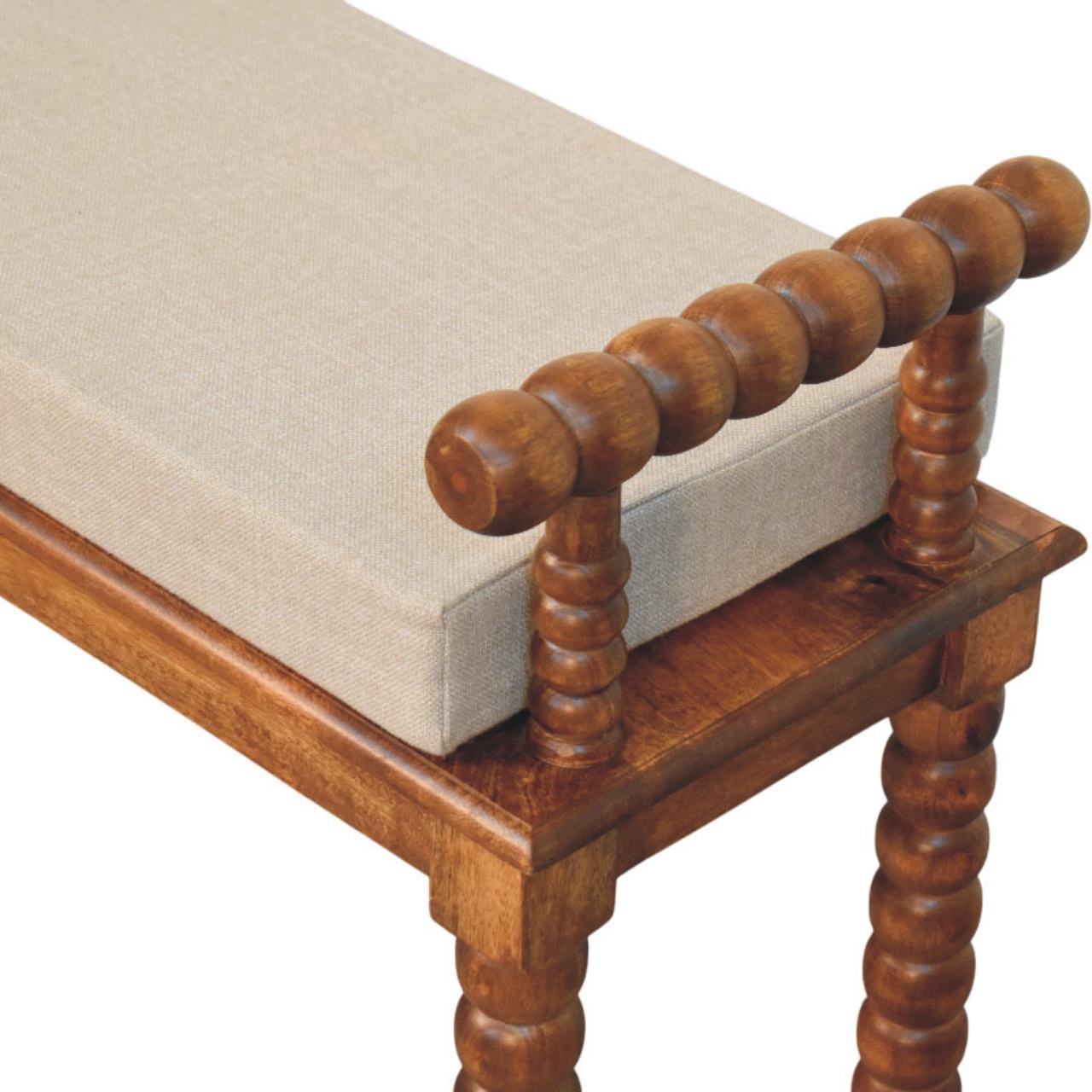 Bank aus Leinen in der Farbe „Amber Oak Mud“