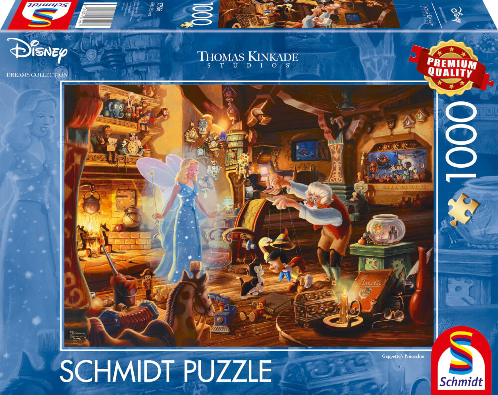 Schmidt Spiele GmbH Puzzles Disney - Geppetto's Pinocchio, 1000 Teile - Puzzle