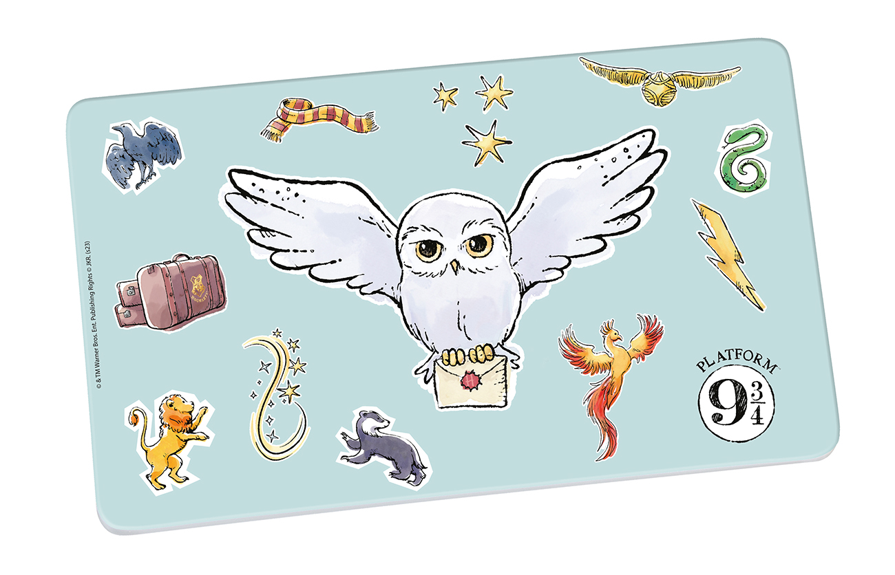 GEDA Küchenutensilien Harry Potter "Watercolor World" - Frühstücksbrettchen mit Hedwig Eule