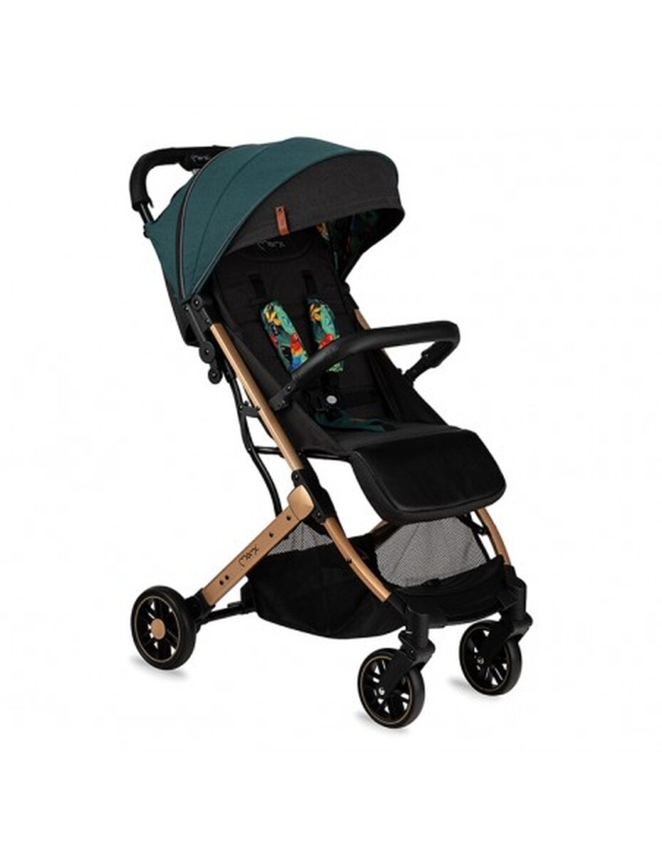 MoMi ESTELLE Buggy Grün - leicht, kompakt, mit verstellbarem Verdeck