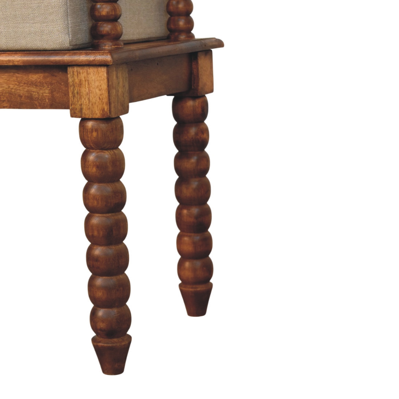 Bank aus Leinen in der Farbe „Amber Oak Mud“