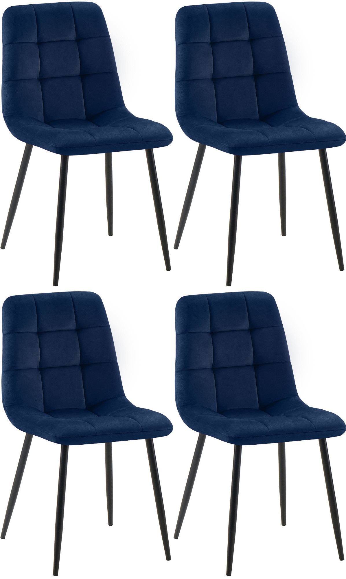 4er Set Esszimmerstuhl Tilde Samt
