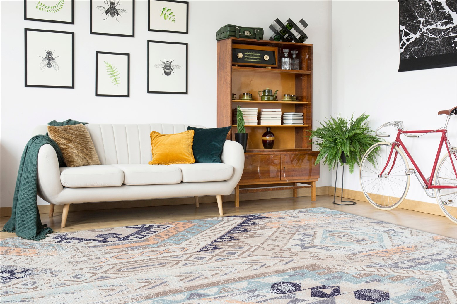 Teppich Indiana 225 Multi / Blau 80cm x 150cm